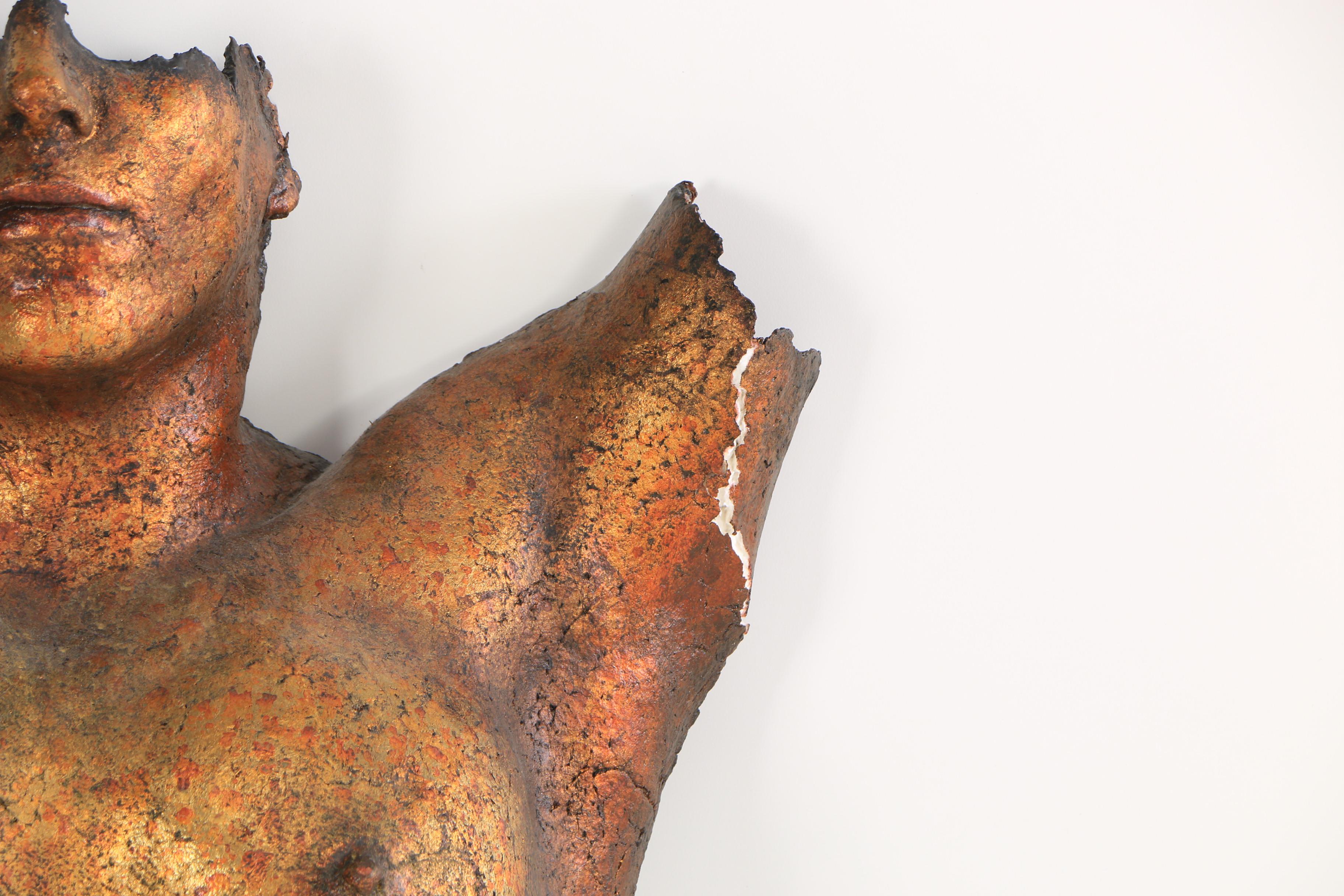 1991 Miles Lowry "Female Torso" Cast Fiberglass Wall Sculpture