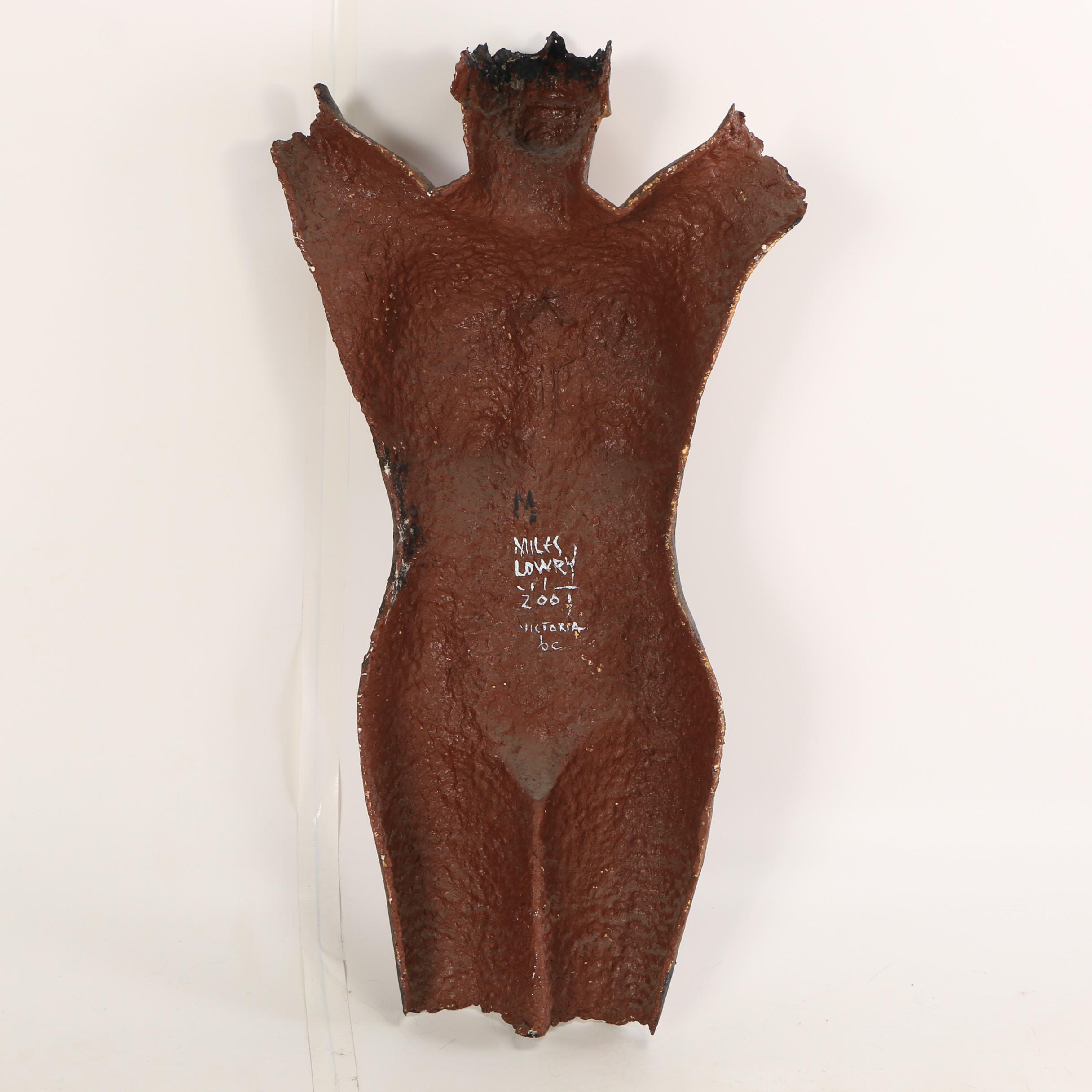 1991 Miles Lowry "Female Torso" Cast Fiberglass Wall Sculpture