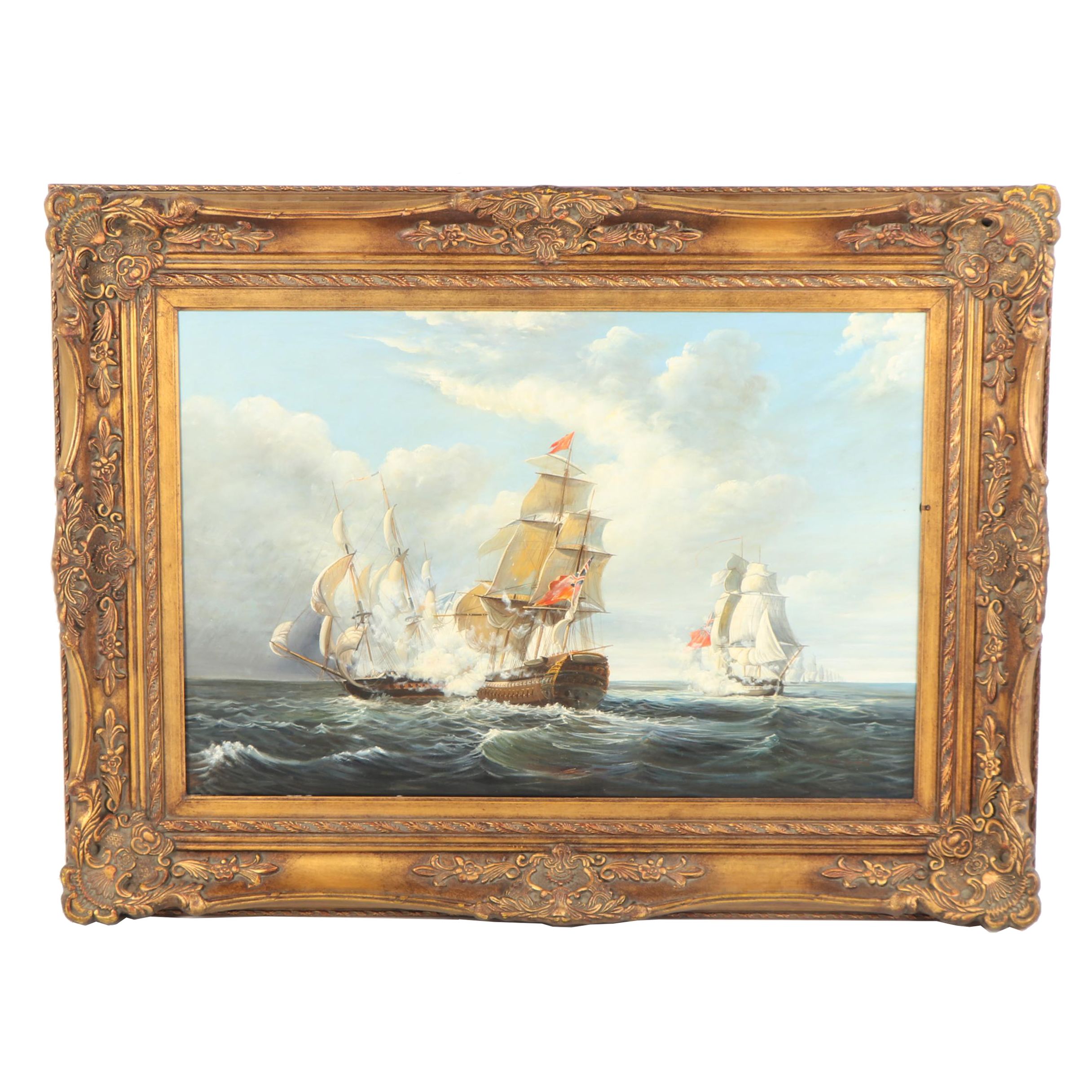 Karl Von Schmit 20th Century Nautical Oil Painting