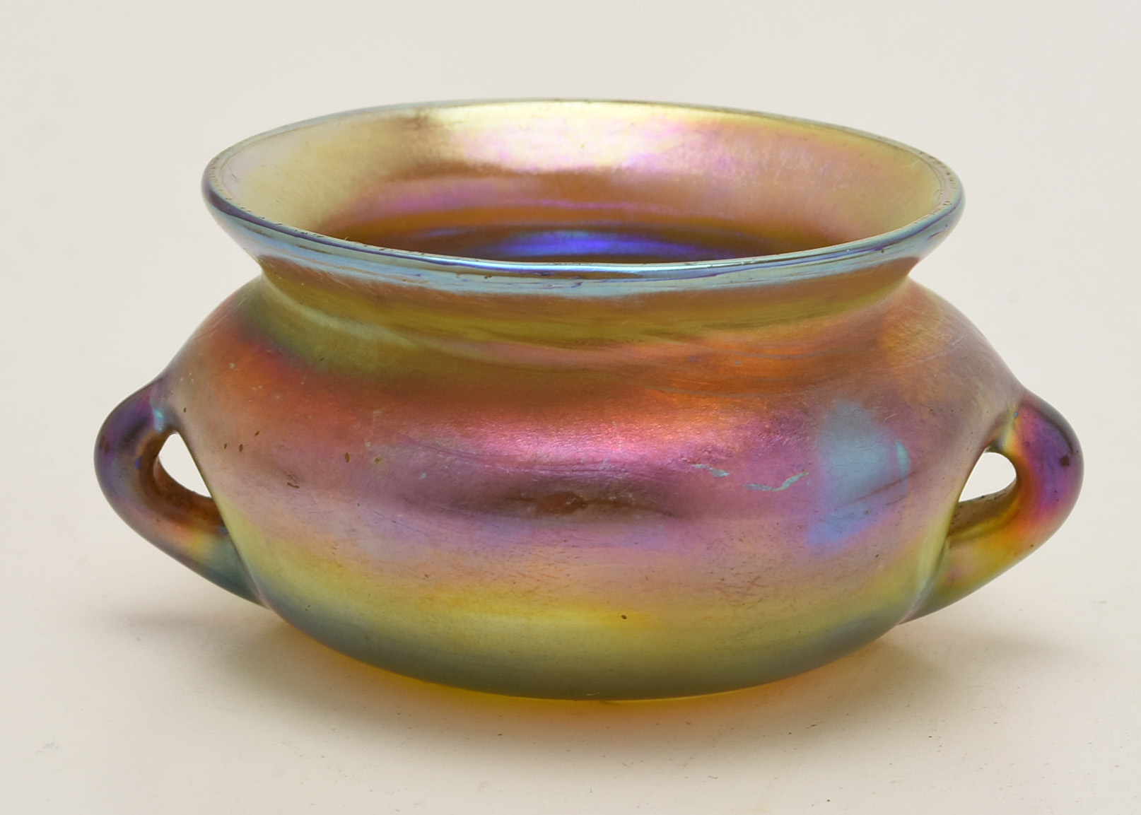 Set of Six Tiffany Studios Favrile Glass Salts