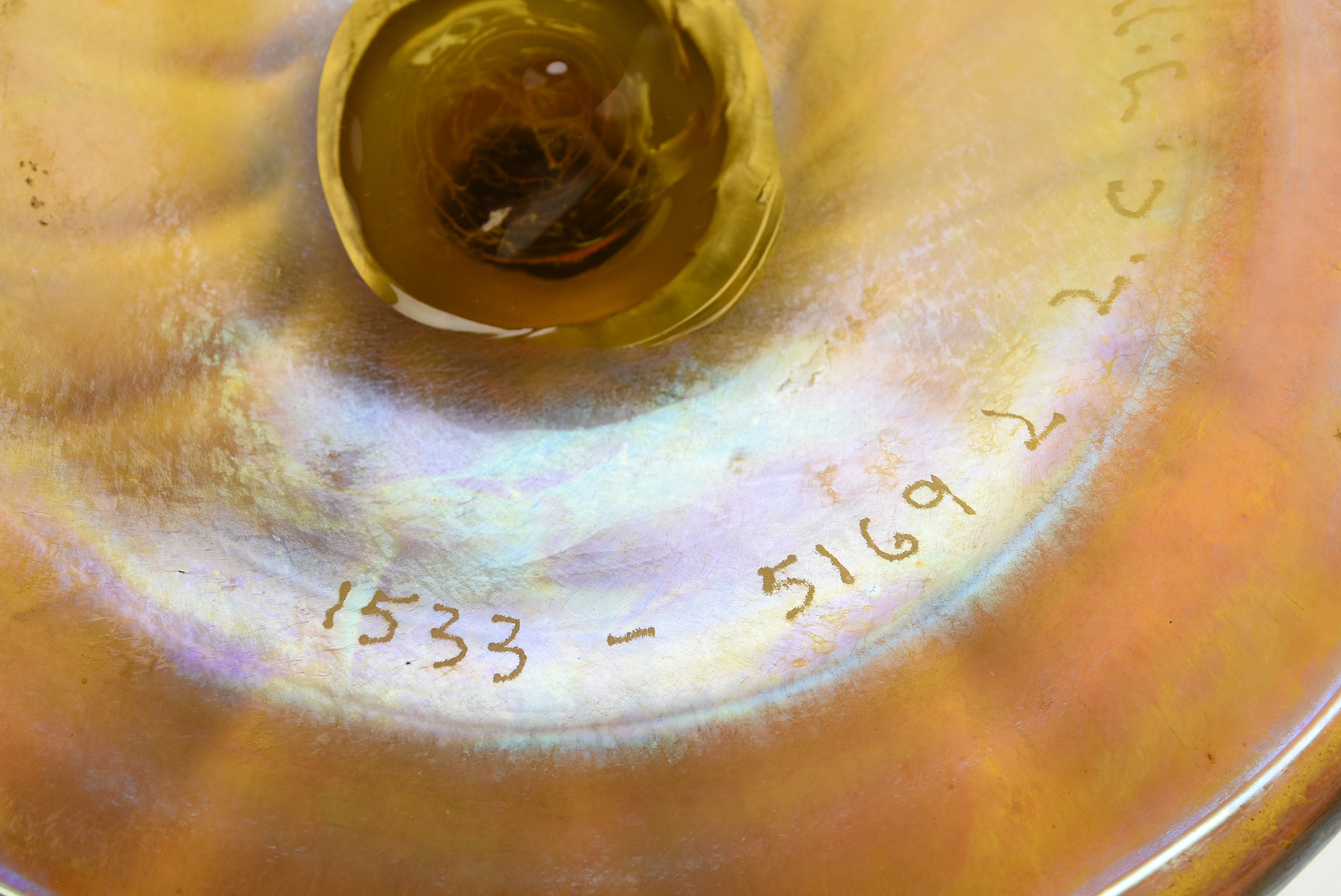 Tiffany Studios Decorated Favrile Glass Trumpet Vase