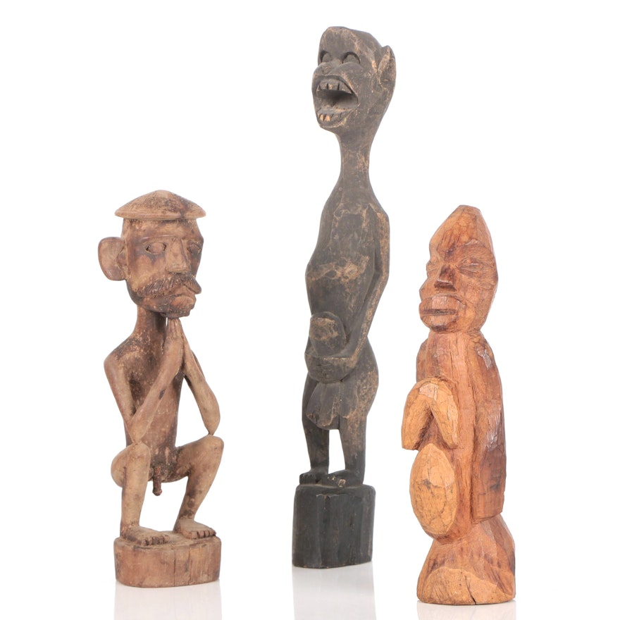 Carved Wood Figural Sculptures