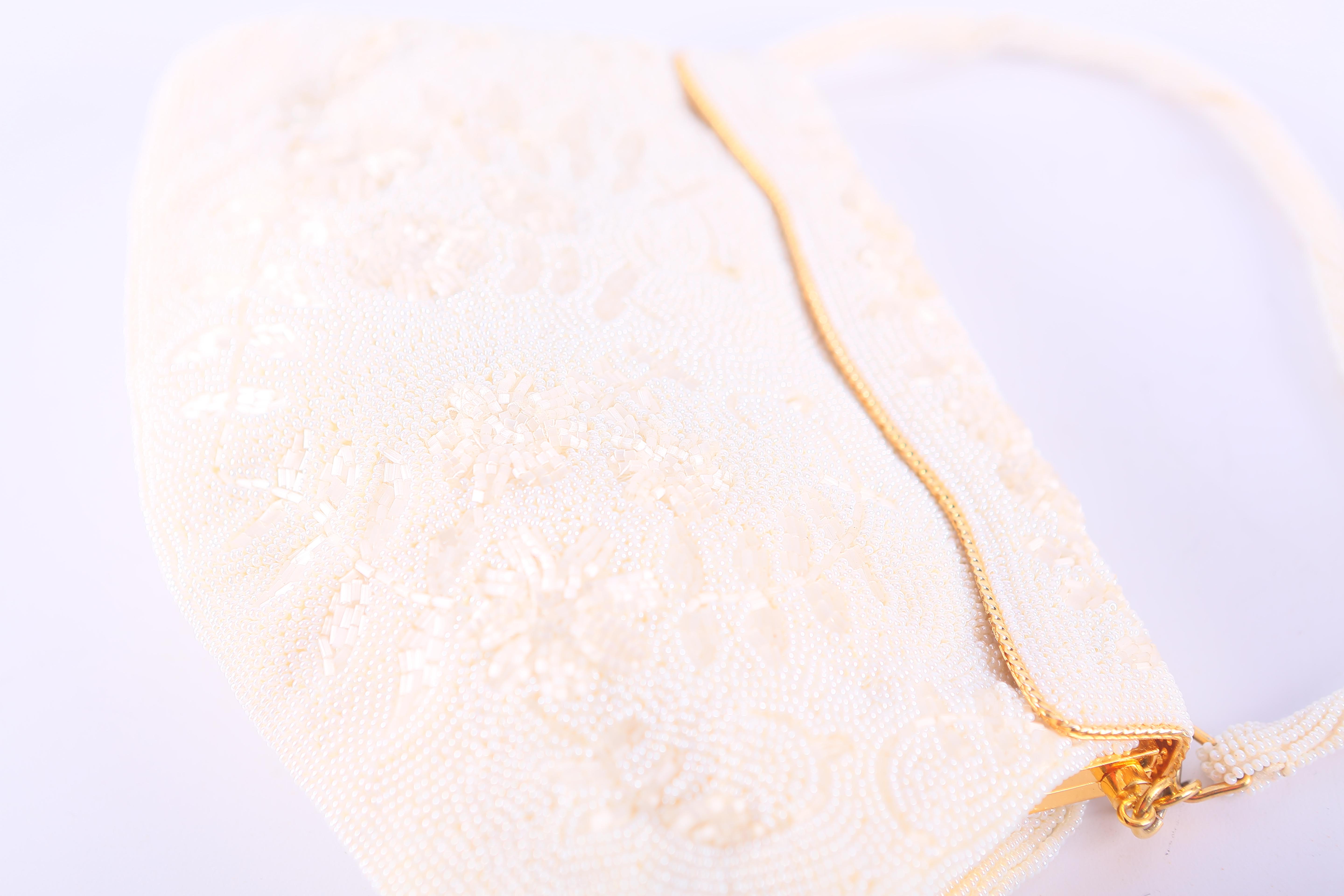 Vintage Handmade Petit Point Tapestry Handbag with Walborg Beaded Evening Bag