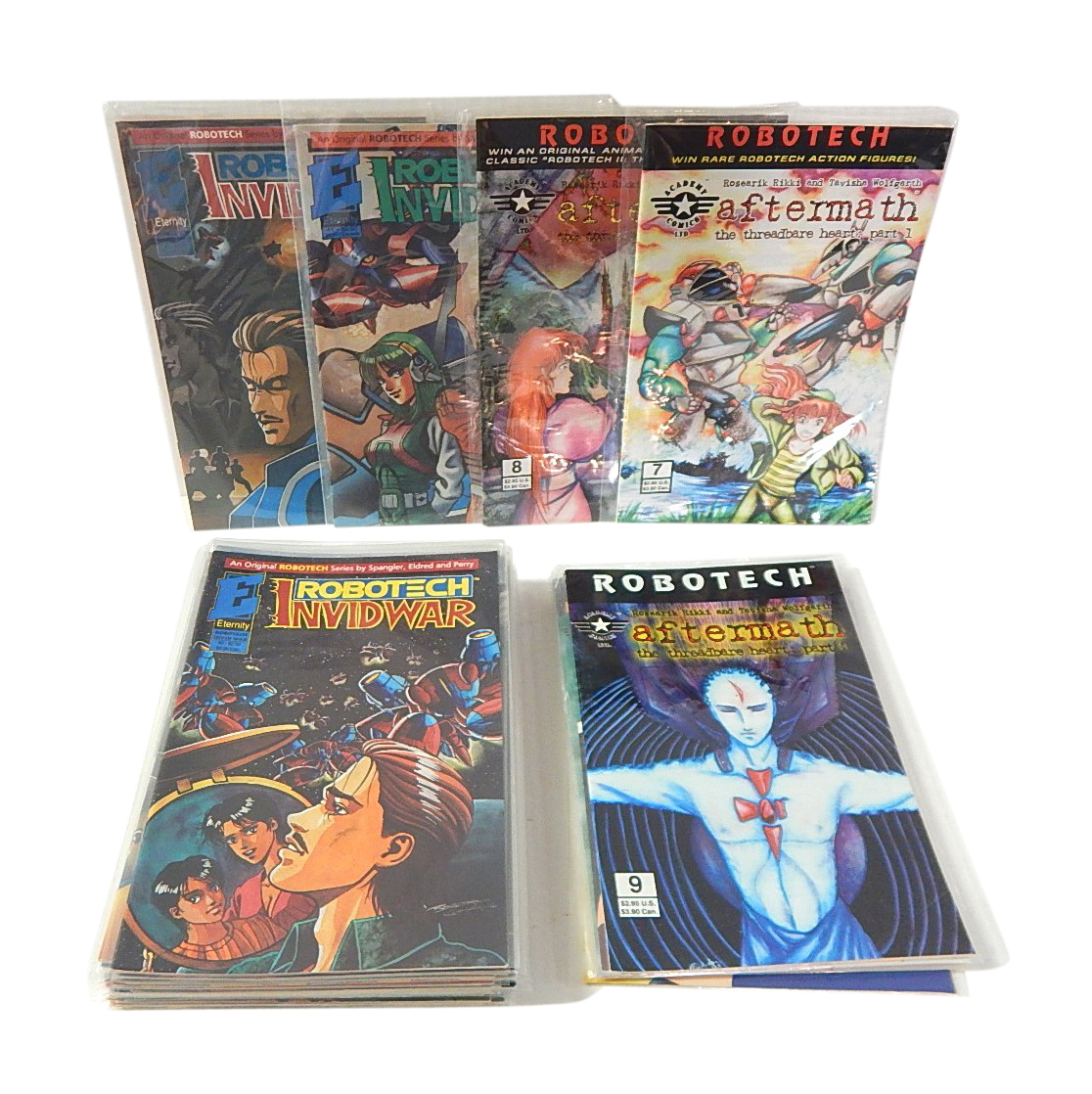 Modern Age Comics with "Robotech Aftermath" and "Robotech Invid War"