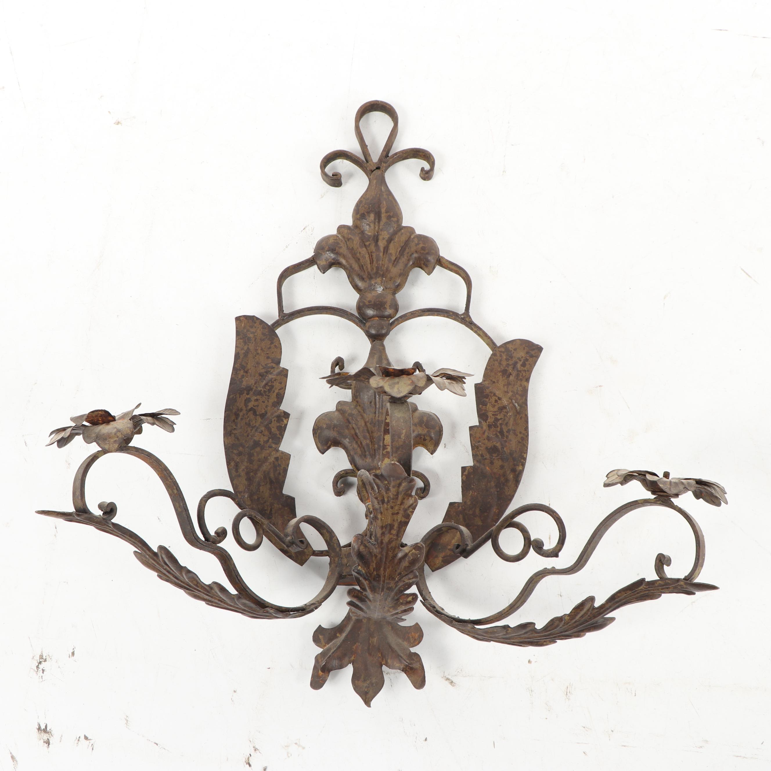 Wrought Metal Candle Sconces