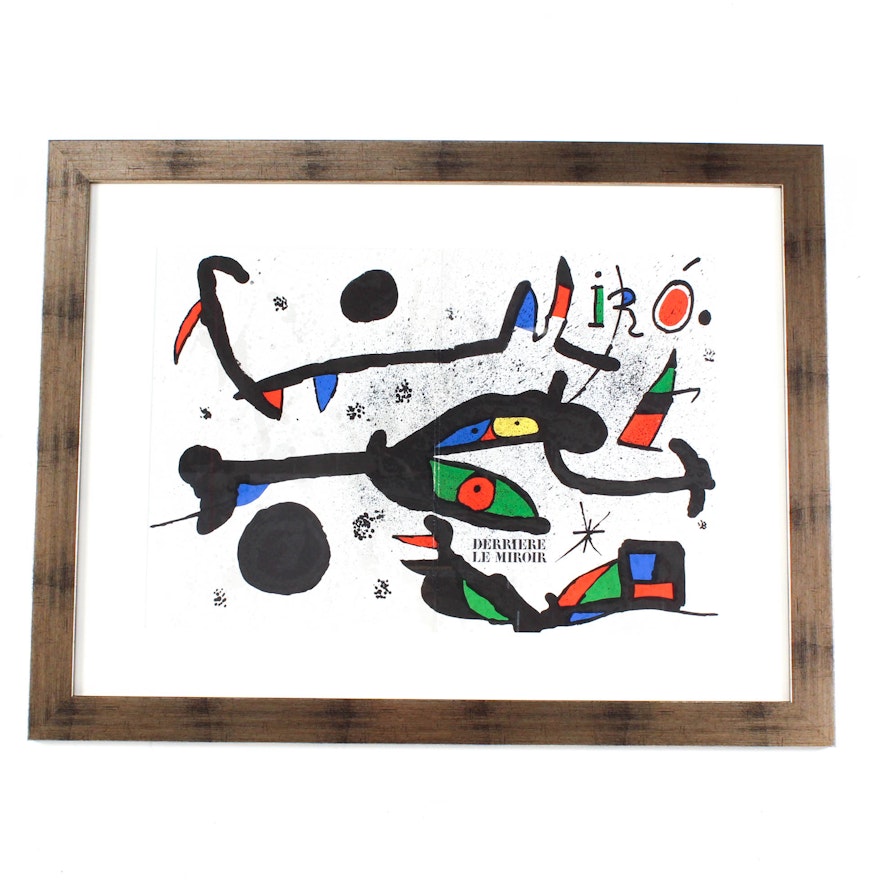 Joan Miró 1967 Double-Page Lithograph for "Derriere Le Miroir"