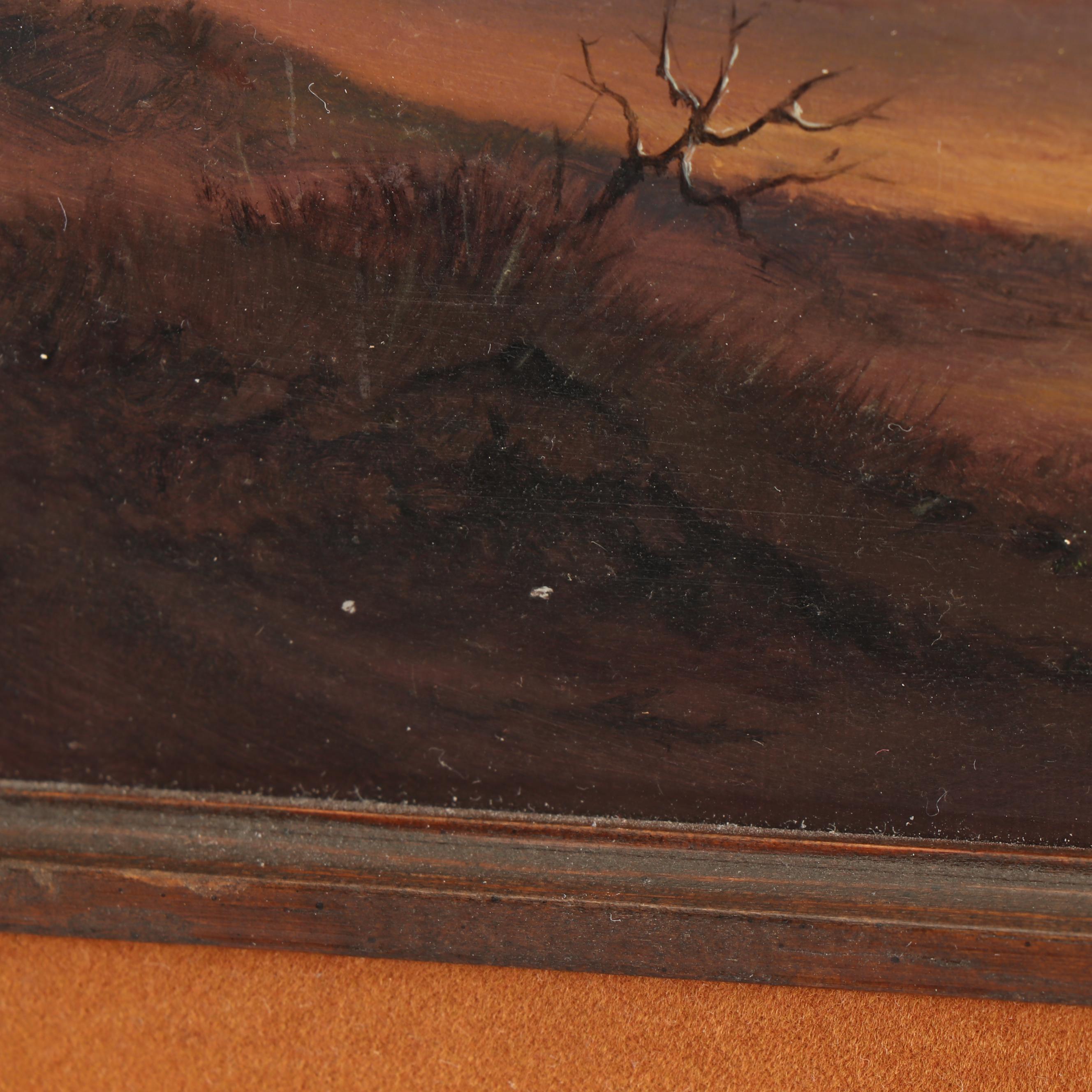 D.R. Parker Western Landscape with Rider Oil Painting