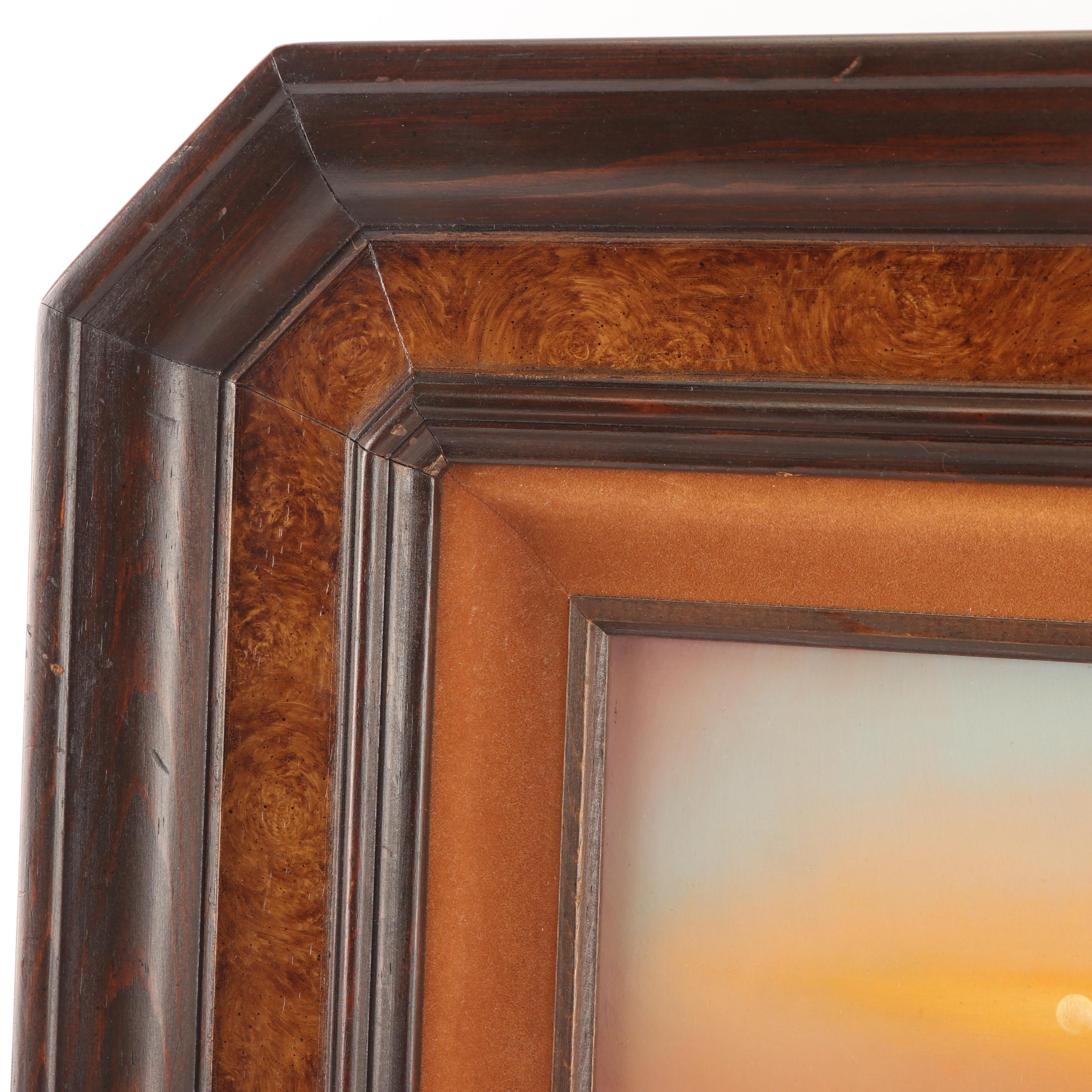 D.R. Parker Western Landscape with Rider Oil Painting