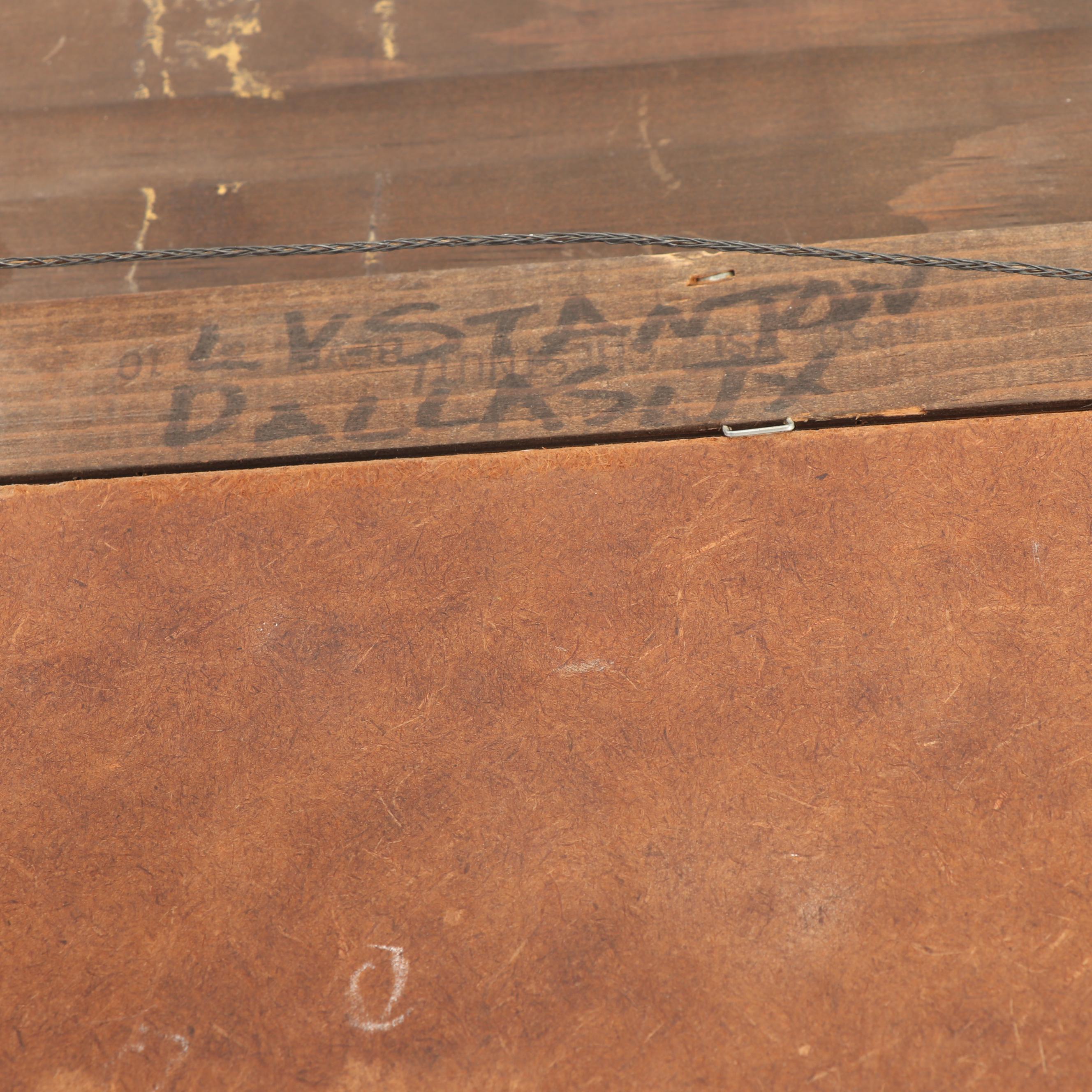 D.R. Parker Western Landscape with Rider Oil Painting