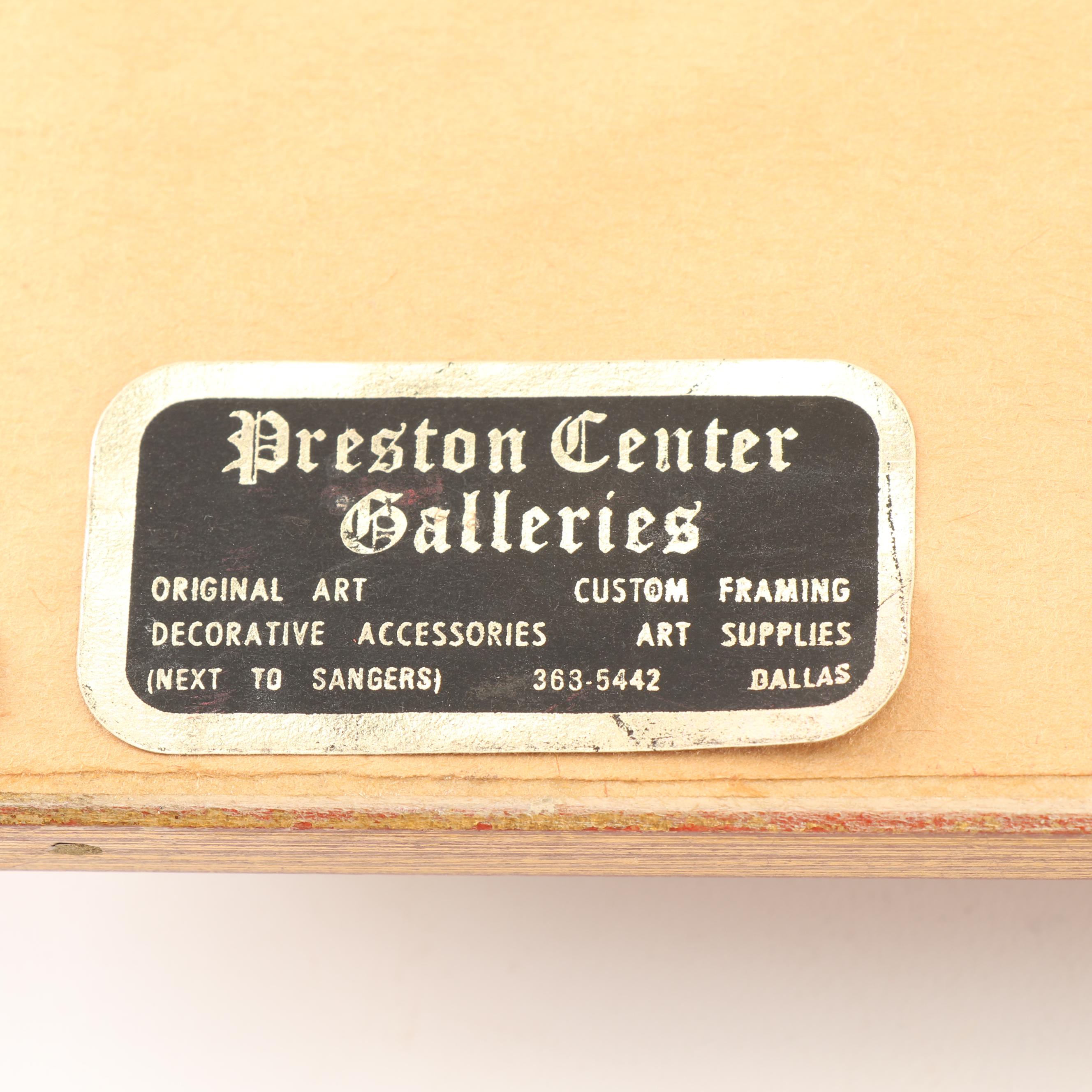 Vintage Oil Painting of Street Cafe Scene