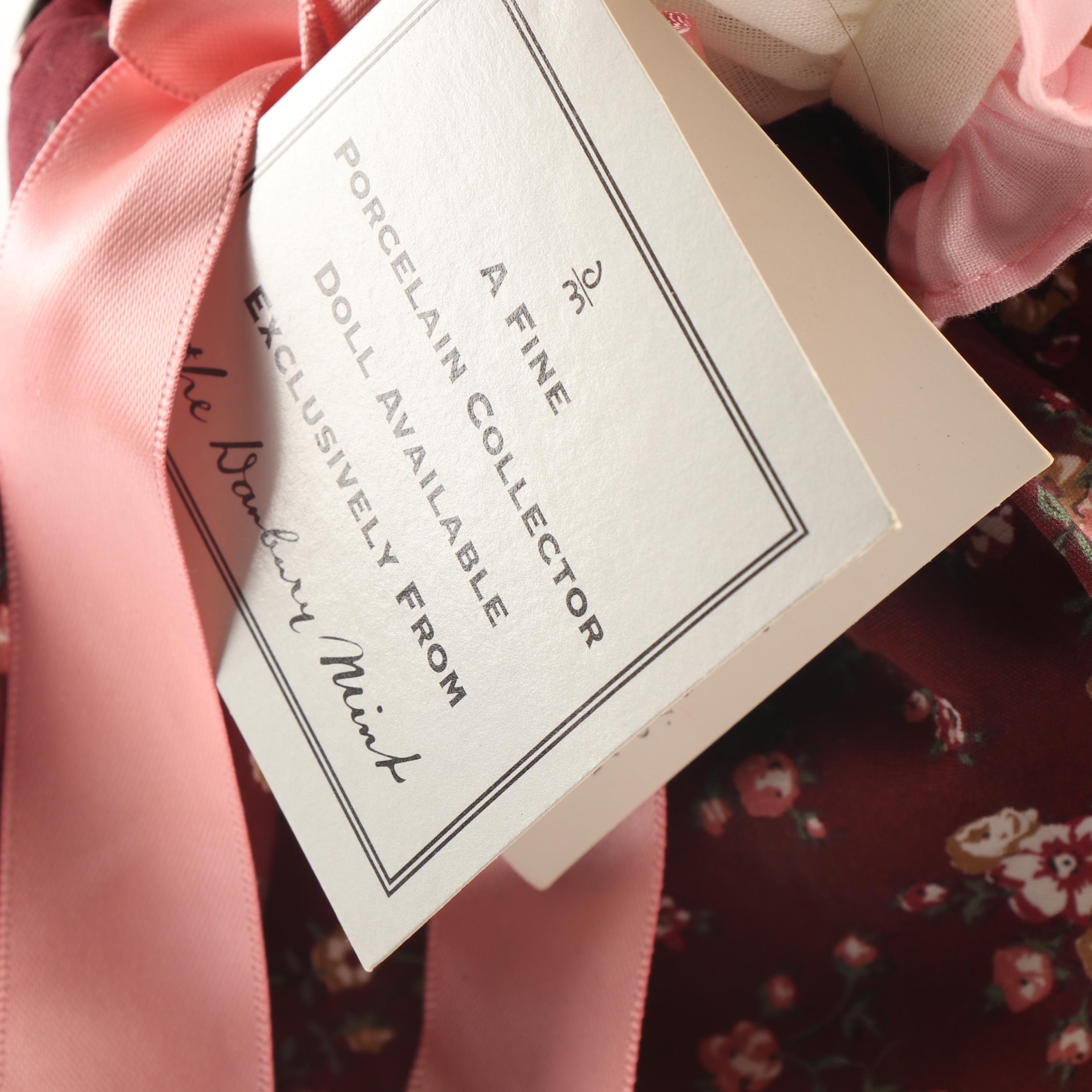 Danbury Mint "Rosie" Porcelain Doll with Boyds Teddy Bear