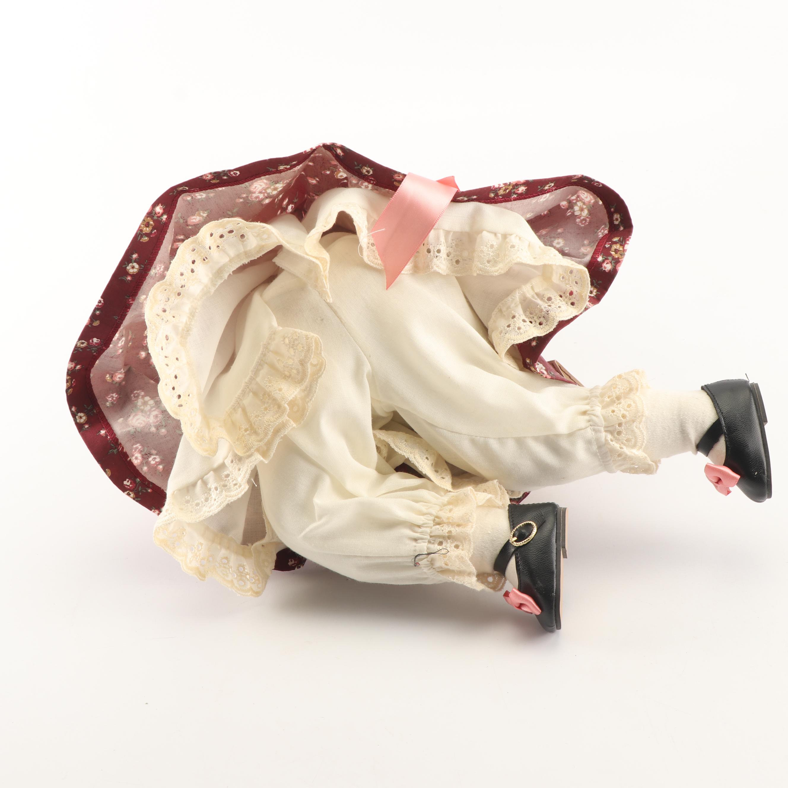 Danbury Mint "Rosie" Porcelain Doll with Boyds Teddy Bear