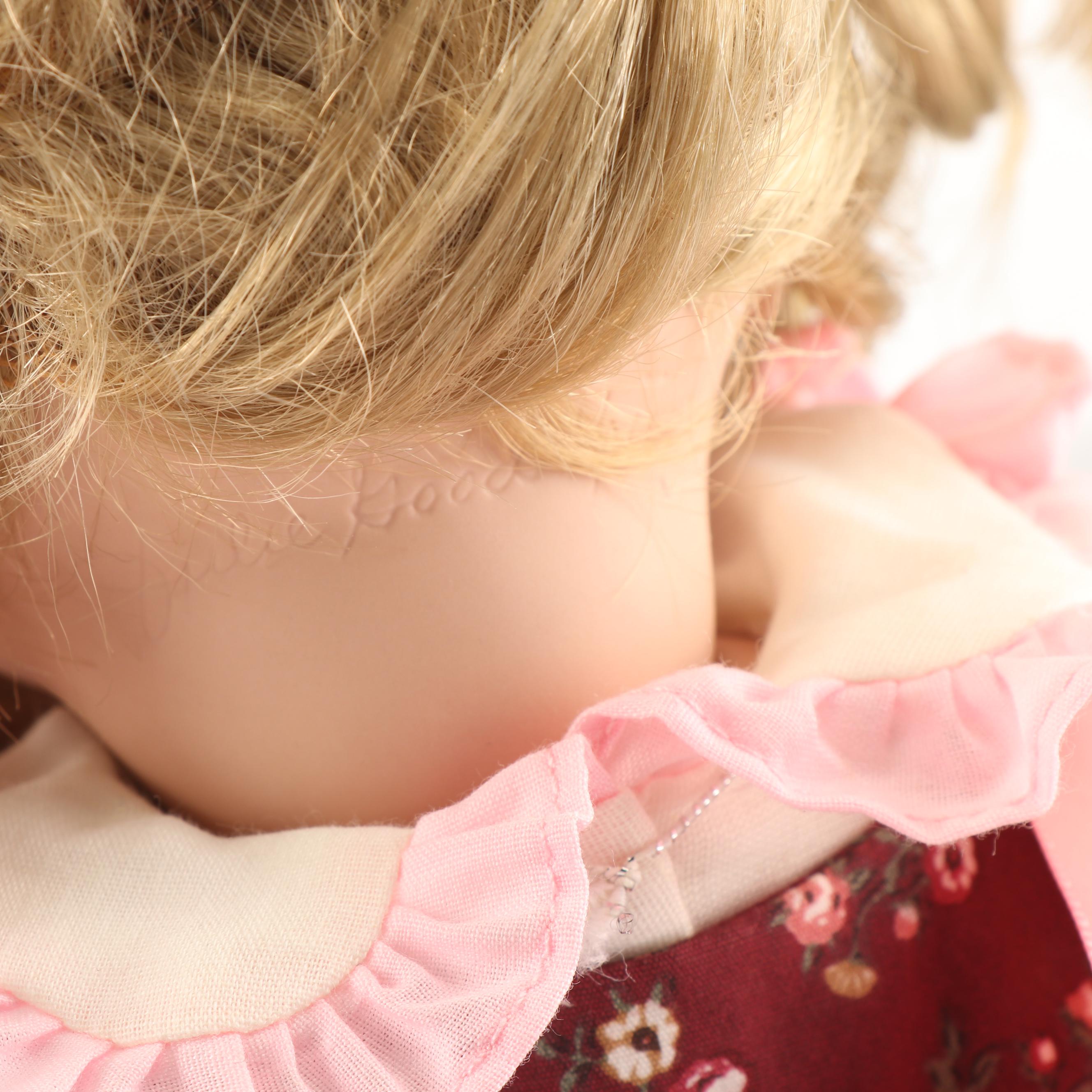 Danbury Mint "Rosie" Porcelain Doll with Boyds Teddy Bear