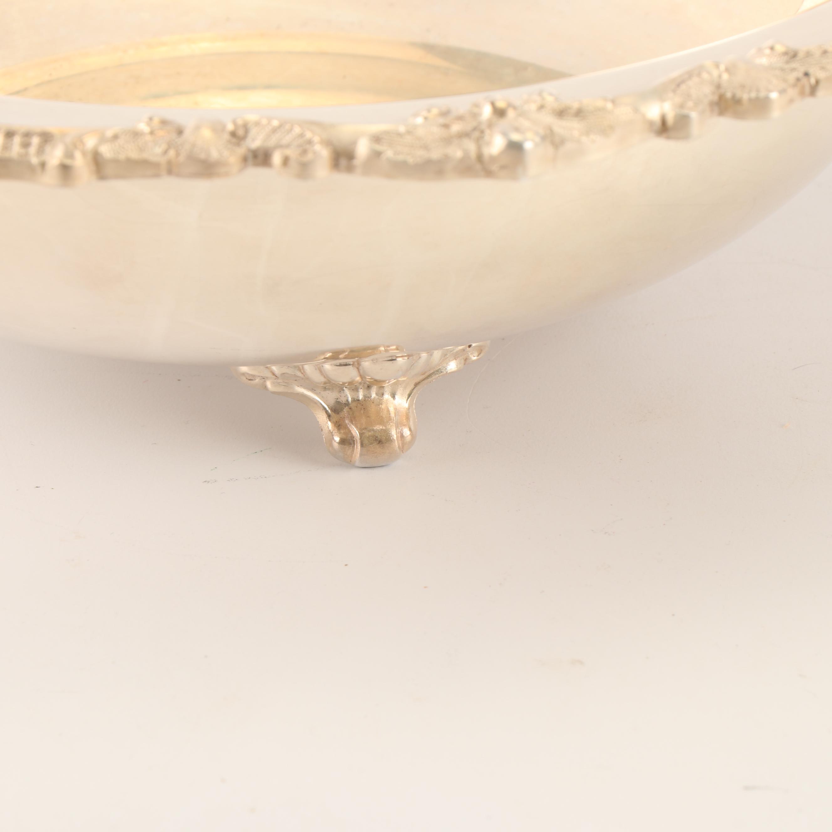 1950 Reed & Barton Vegetable Bowl with Other Silver Plate Serveware