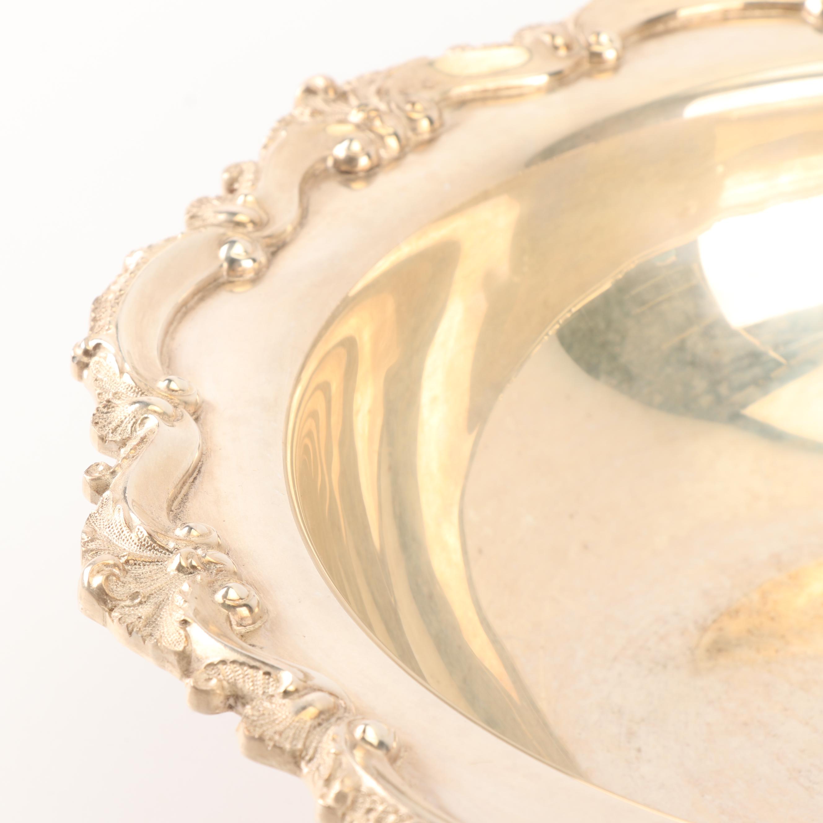 1950 Reed & Barton Vegetable Bowl with Other Silver Plate Serveware