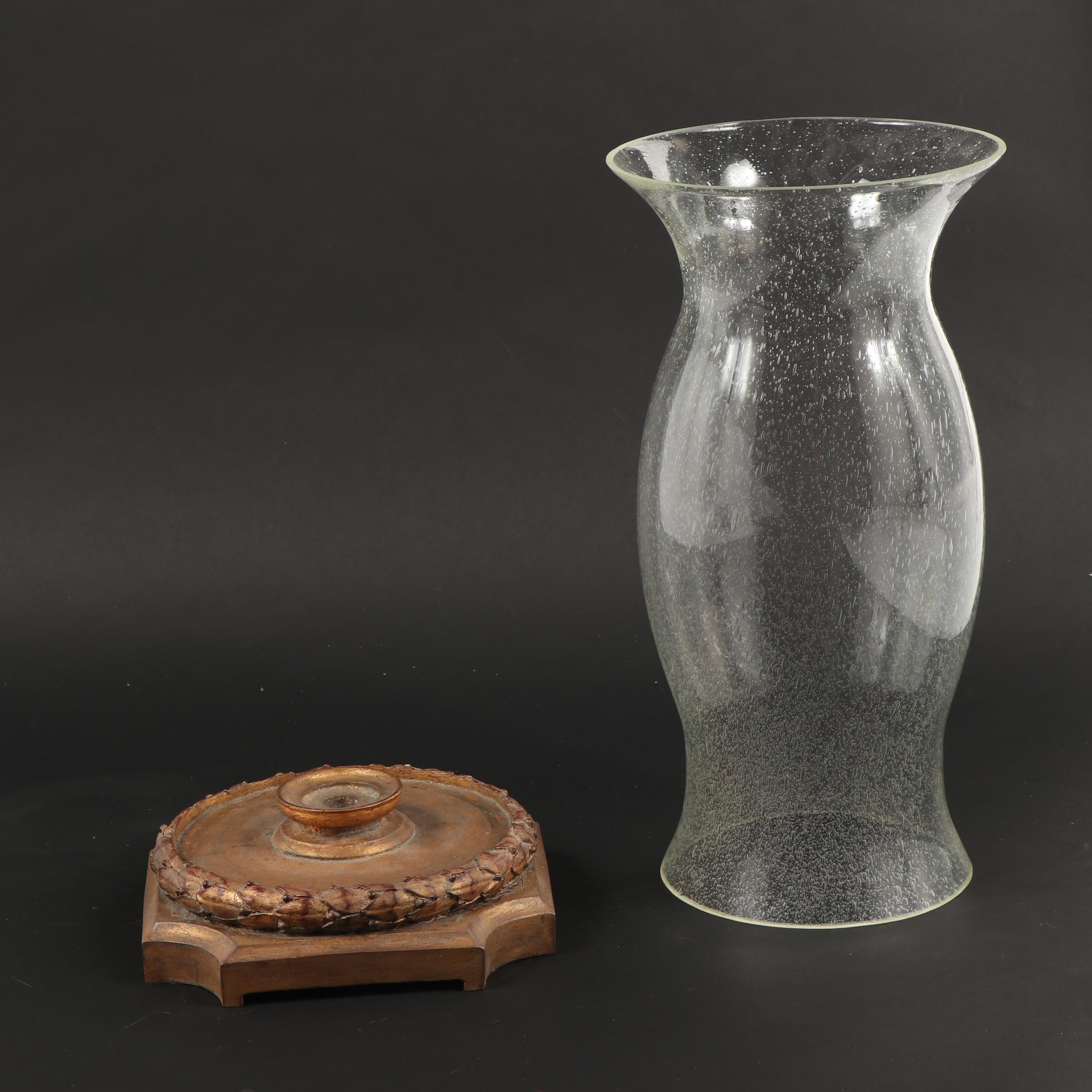 Contemporary Decorative Glass Hurricane Candleholder