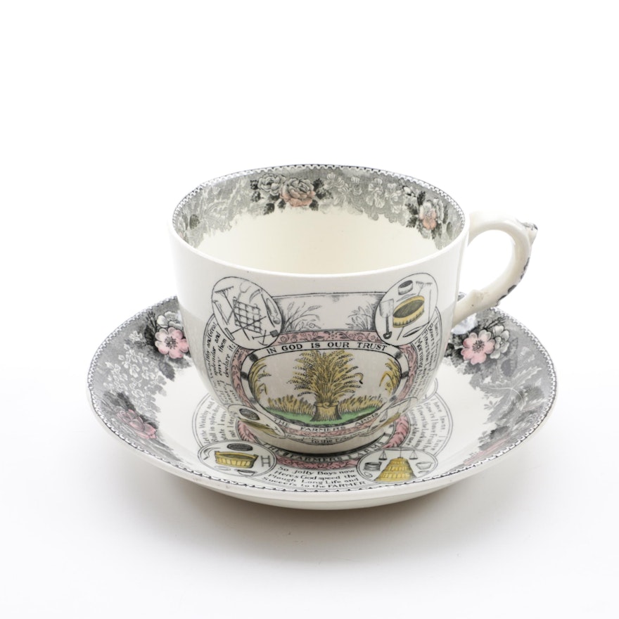 Adams "Farmers Arms" Cup and Saucer Set