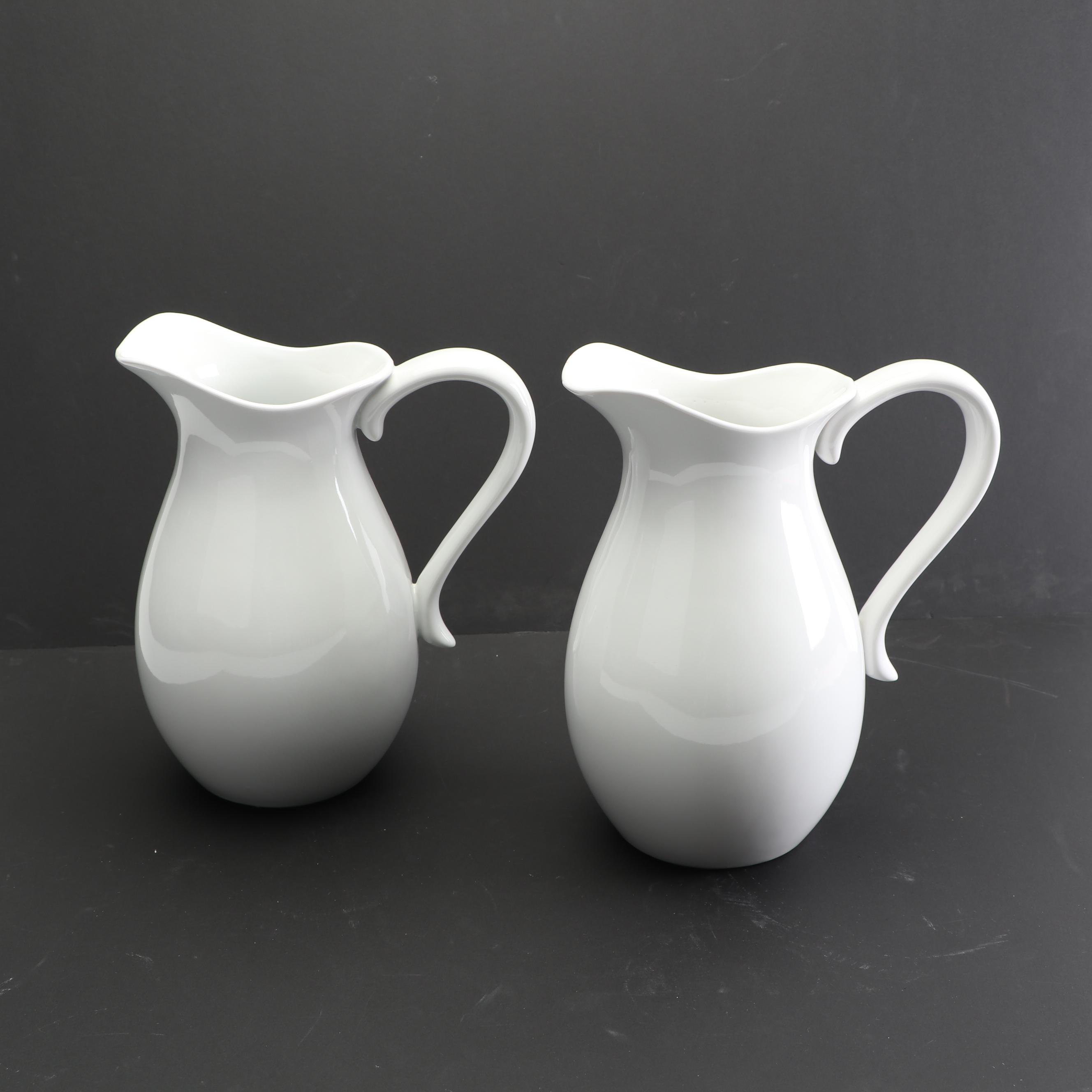 Contemporary White Porcelain Serveware featuring Threshold