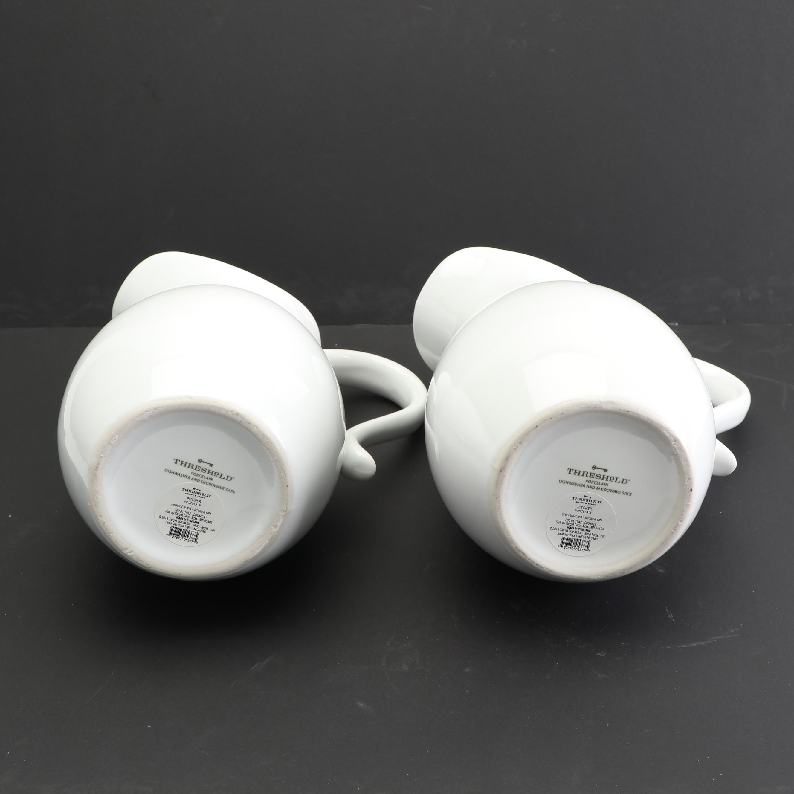 Contemporary White Porcelain Serveware featuring Threshold