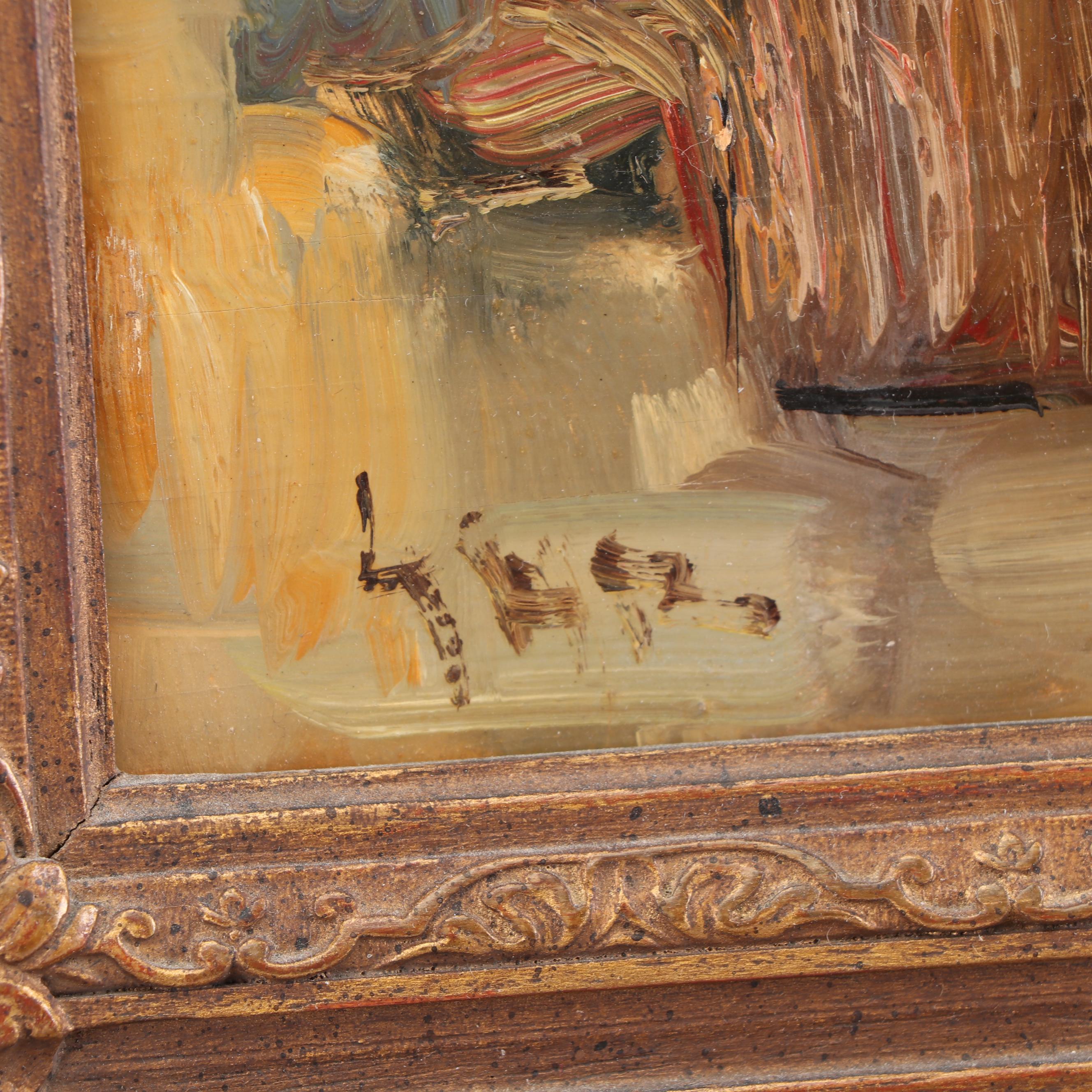 19th Century Oil Paintings of Flower Vendors