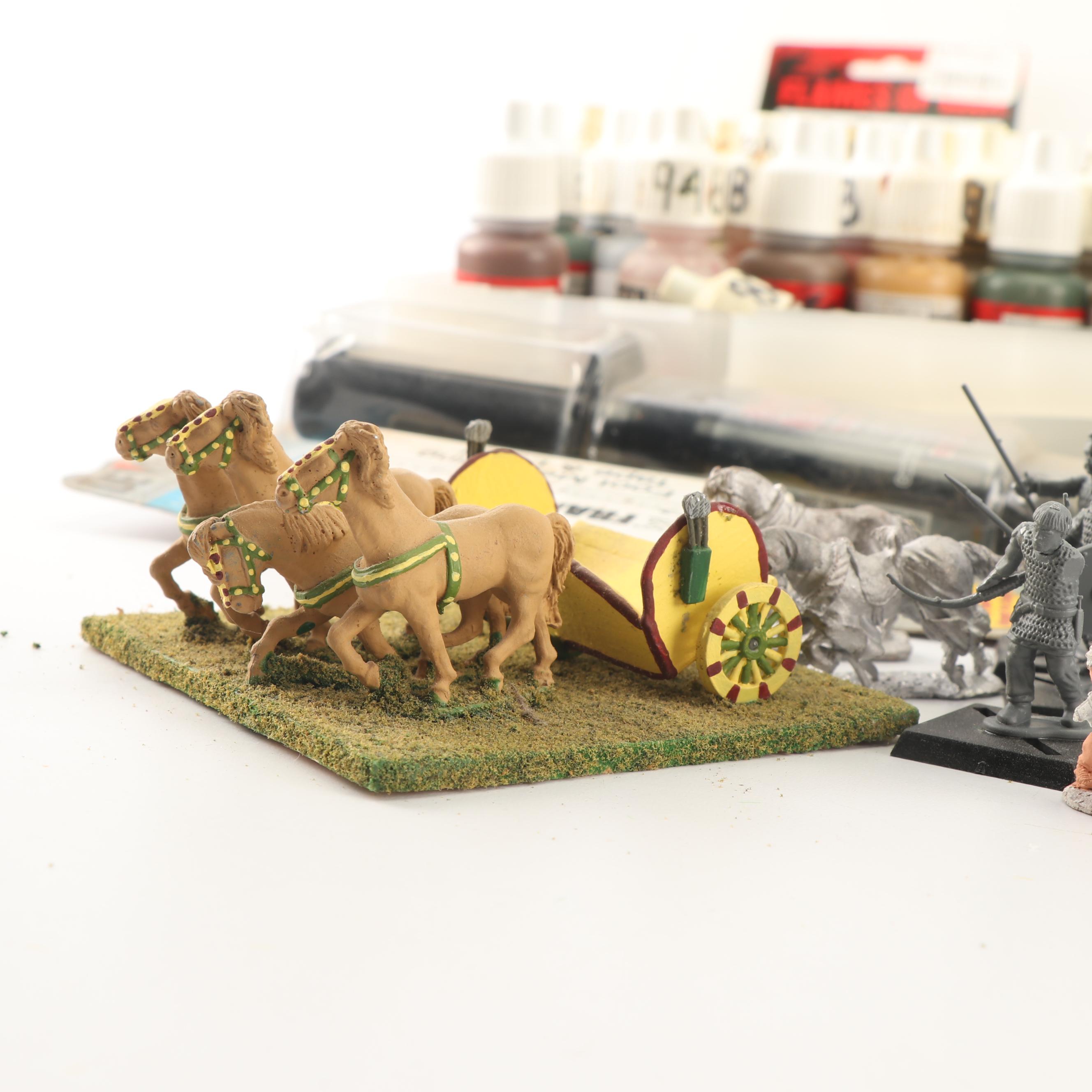 Miniature Painted Soldiers with Hobby Supplies