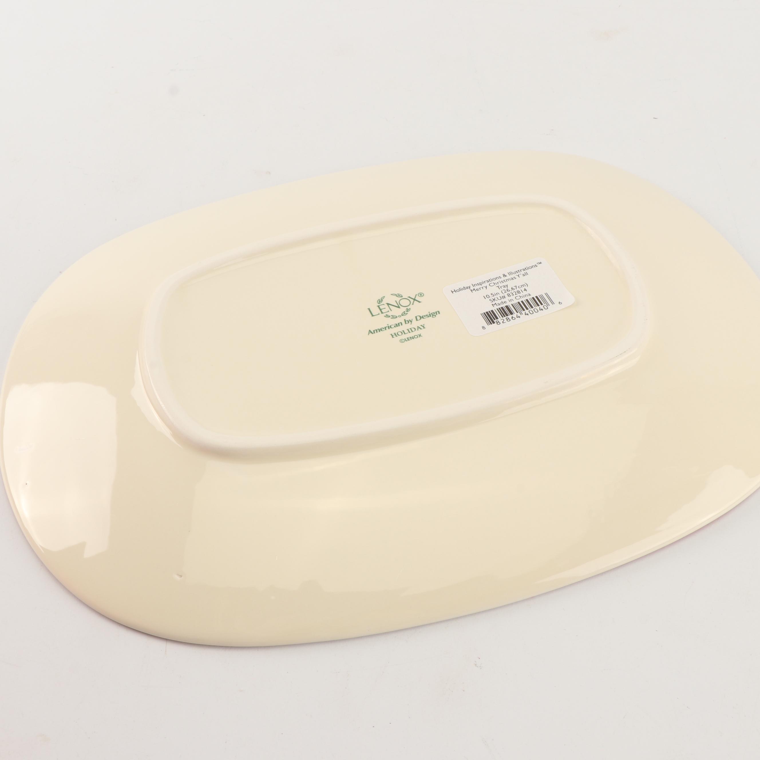 Lenox "Merry Christmas Ya'll" Ceramic Serving Platter