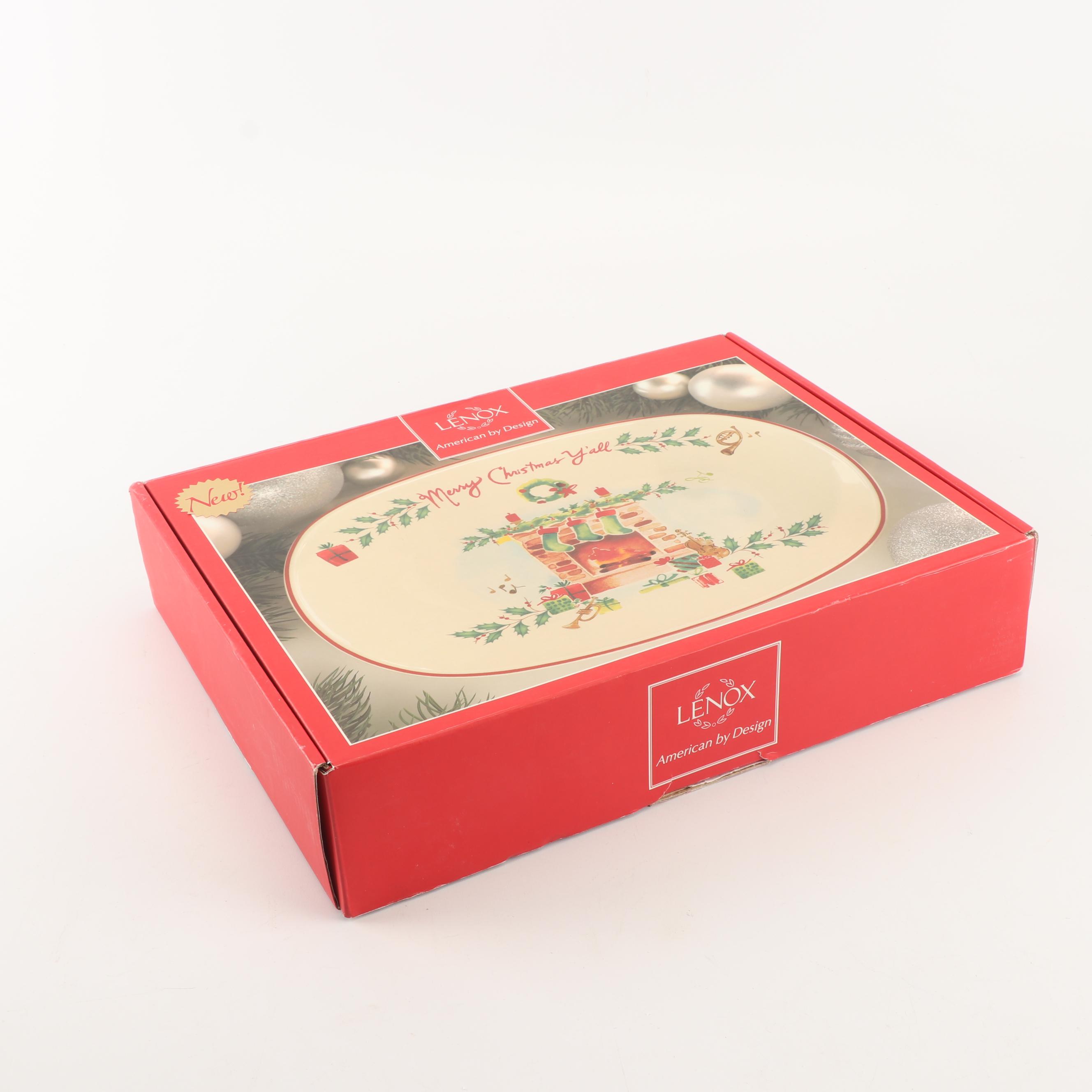 Lenox "Merry Christmas Ya'll" Ceramic Serving Platter