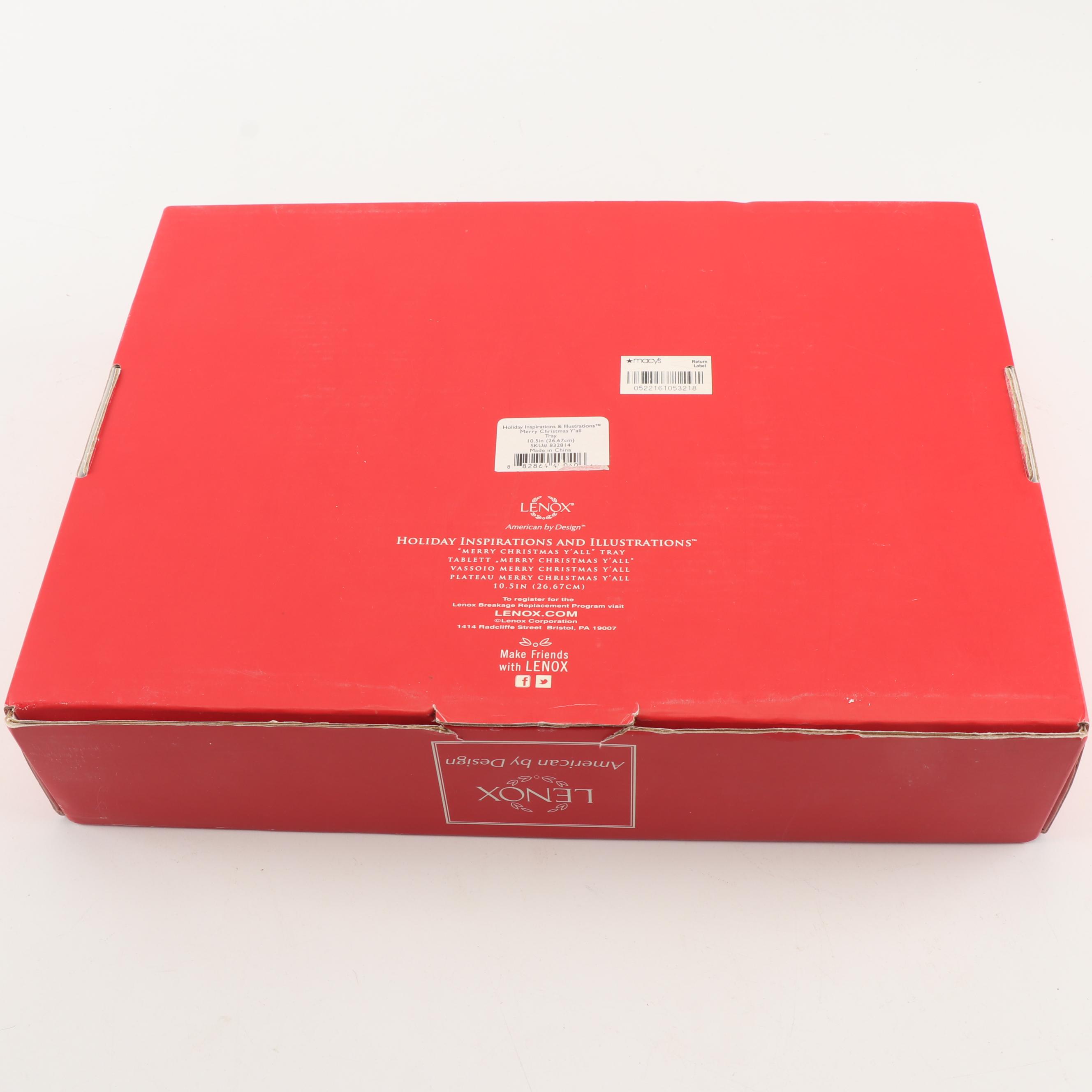 Lenox "Merry Christmas Ya'll" Ceramic Serving Platter