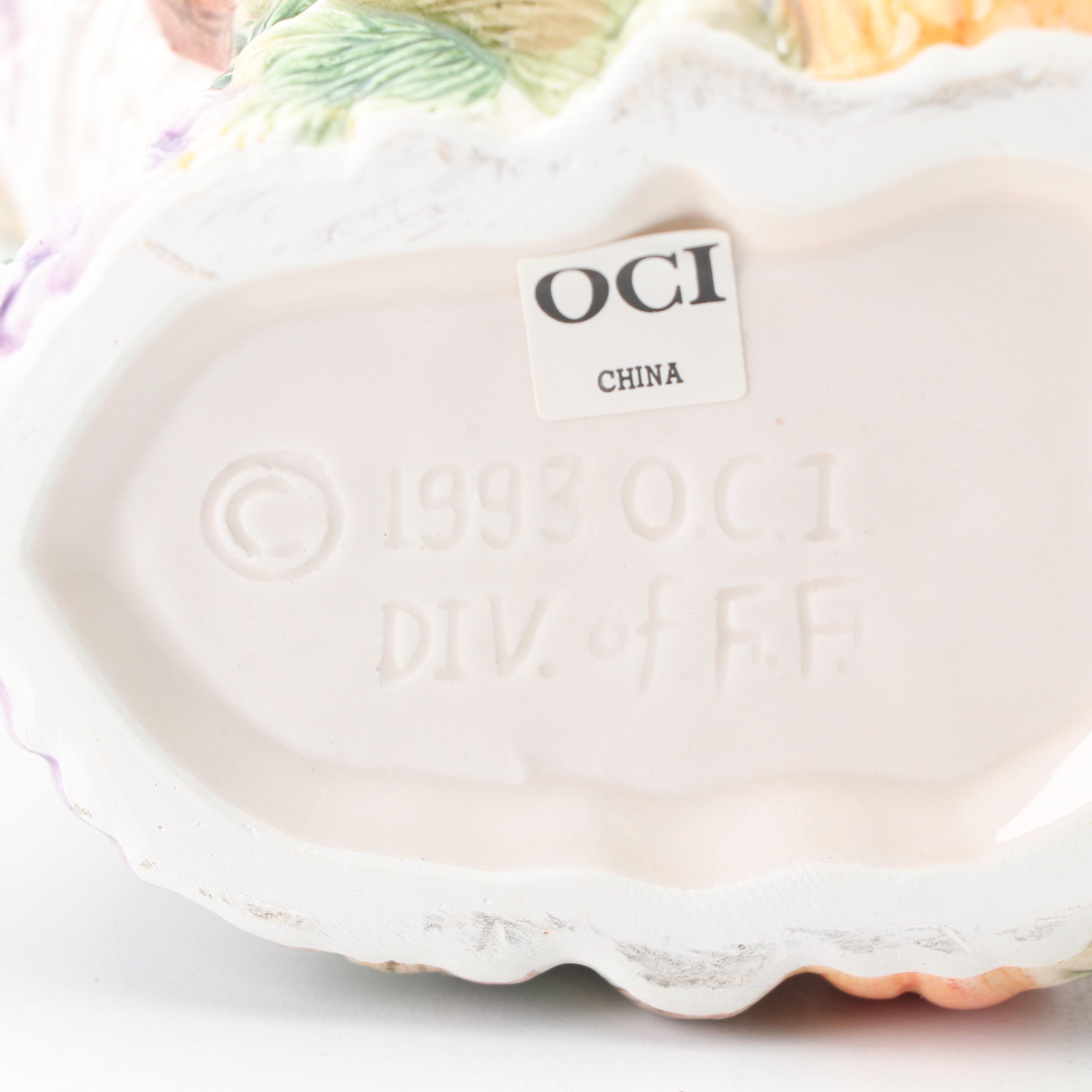 Fitz and Floyd Harvest Themed Cornucopia Pitchers