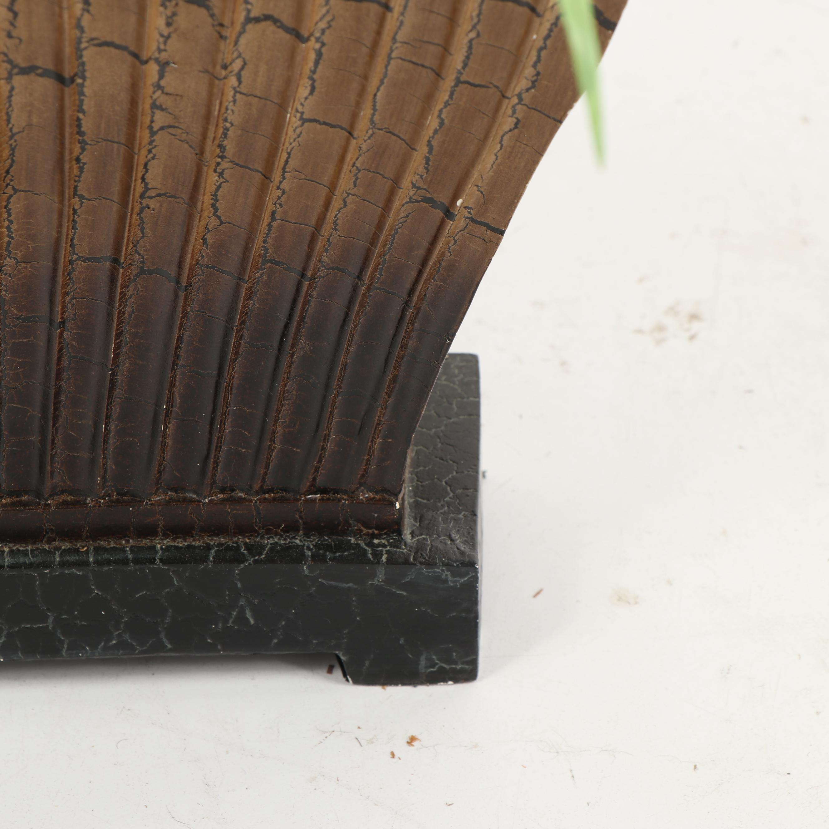 Textured Planter with Artificial Crocus Floral Arrangement