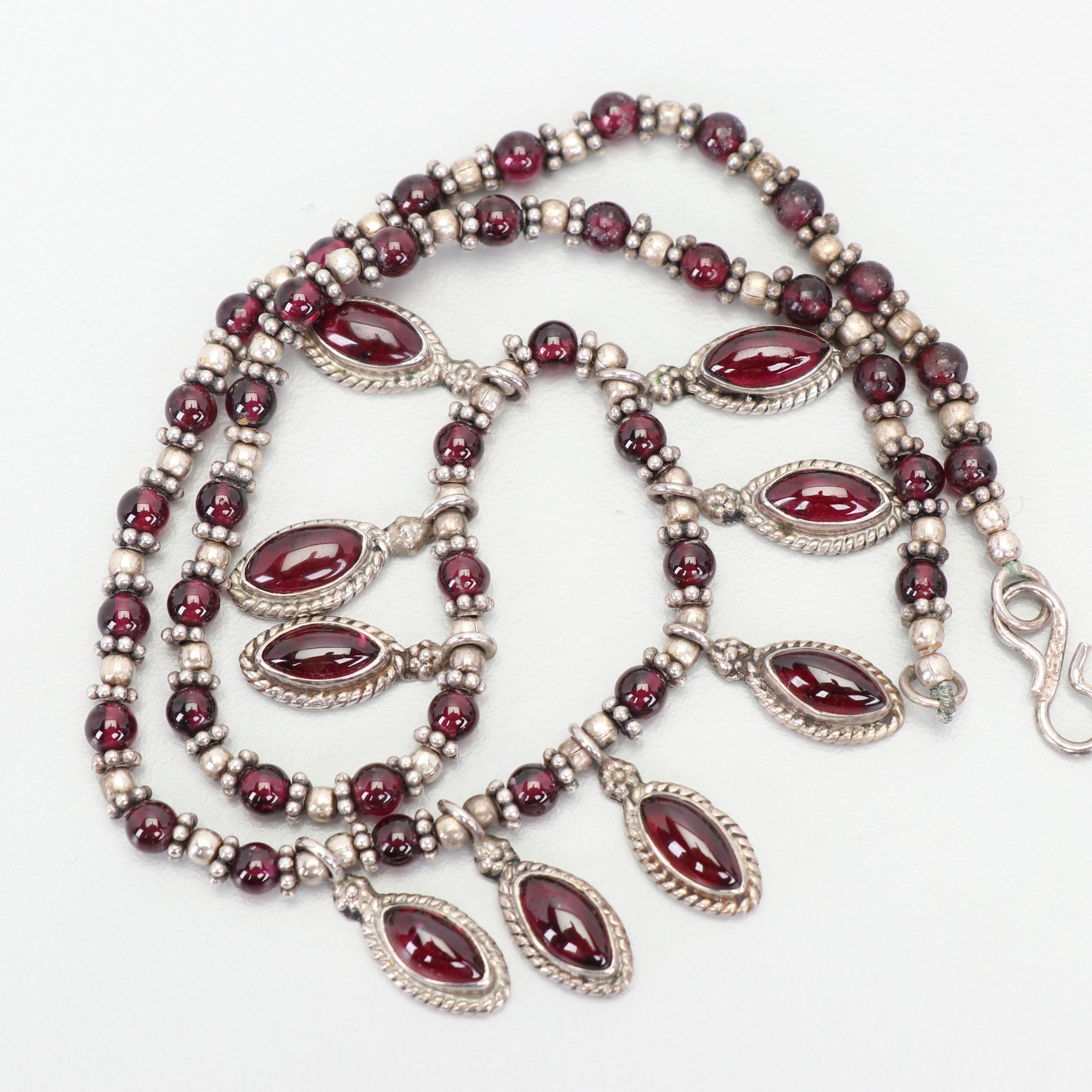 Sterling Silver Garnet Necklace