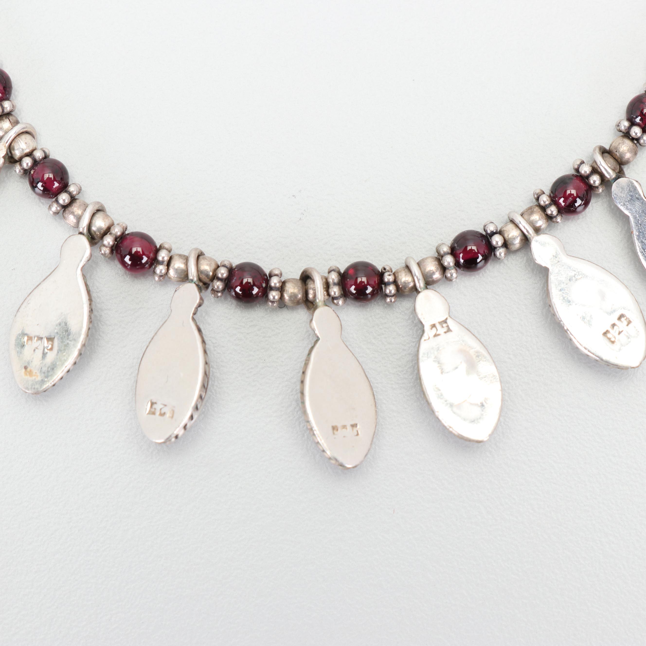 Sterling Silver Garnet Necklace
