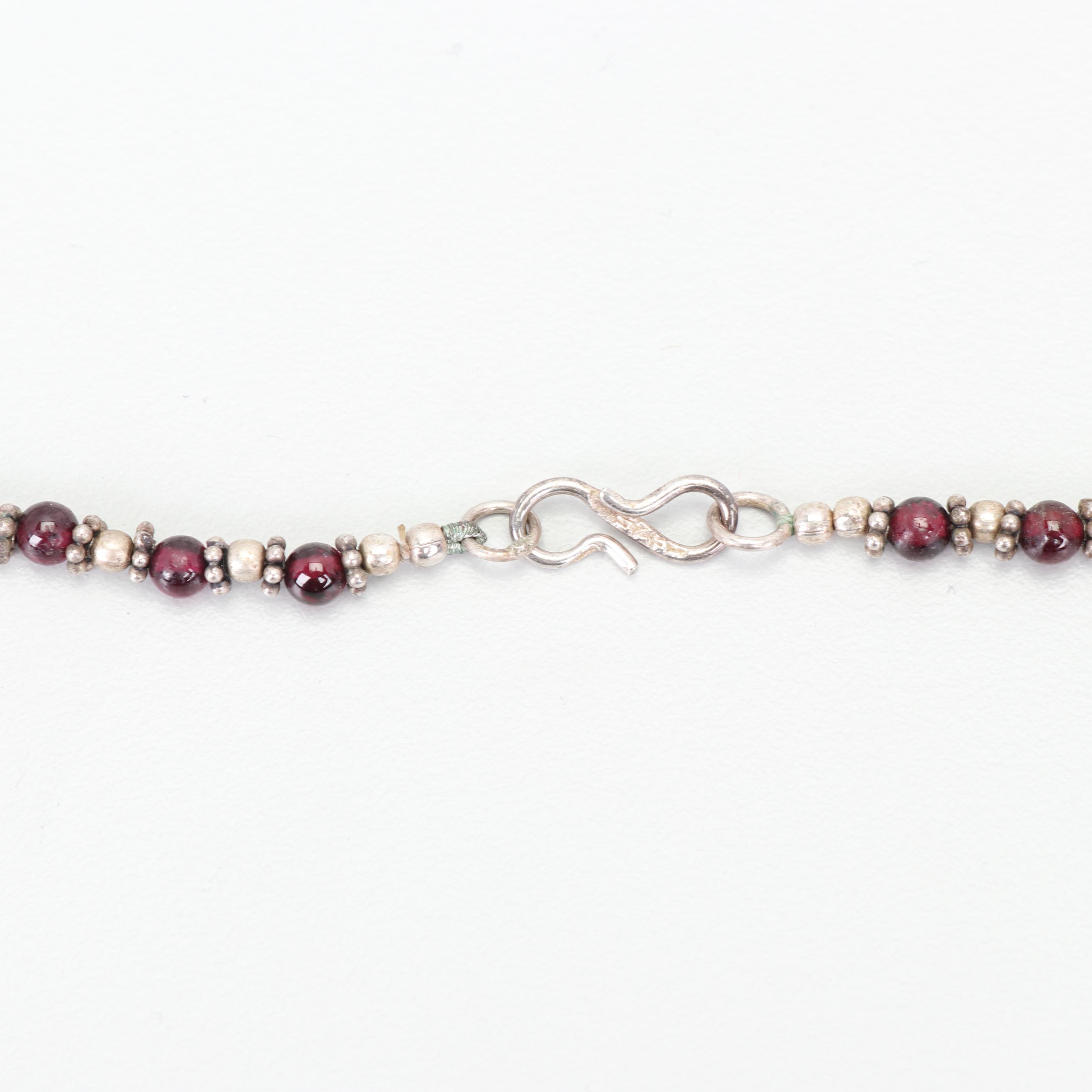 Sterling Silver Garnet Necklace