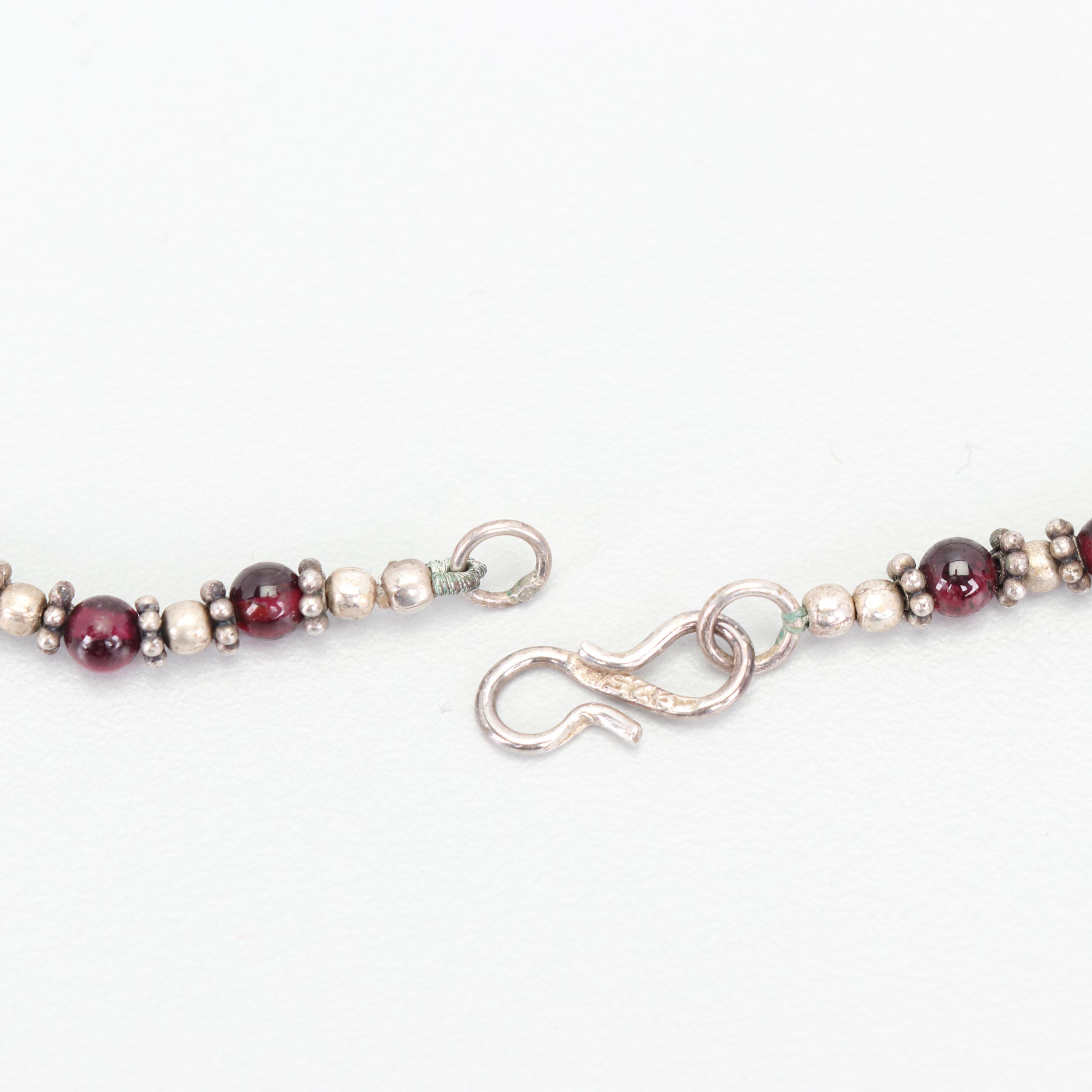 Sterling Silver Garnet Necklace