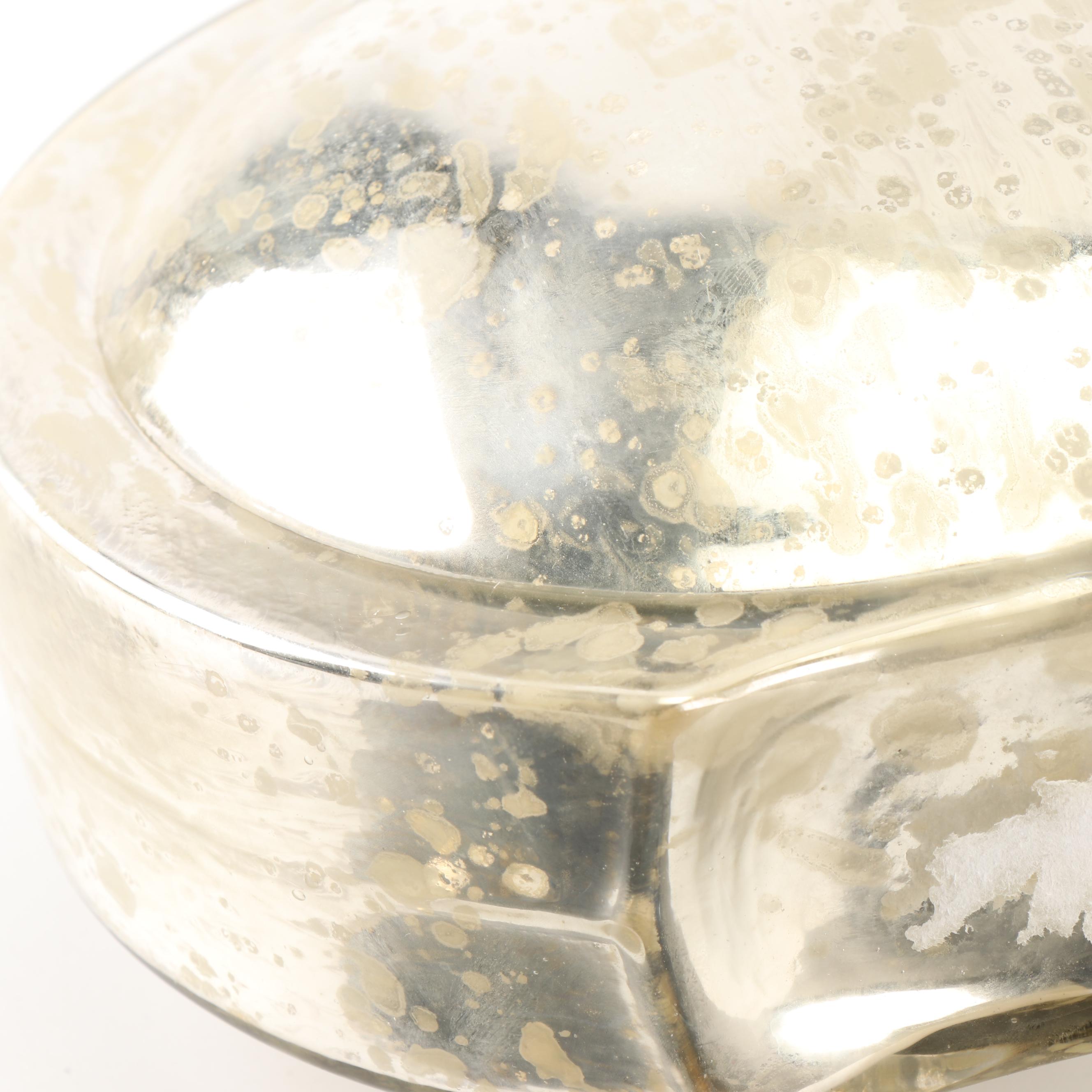 Mercury Glass Style Decorative Bottles