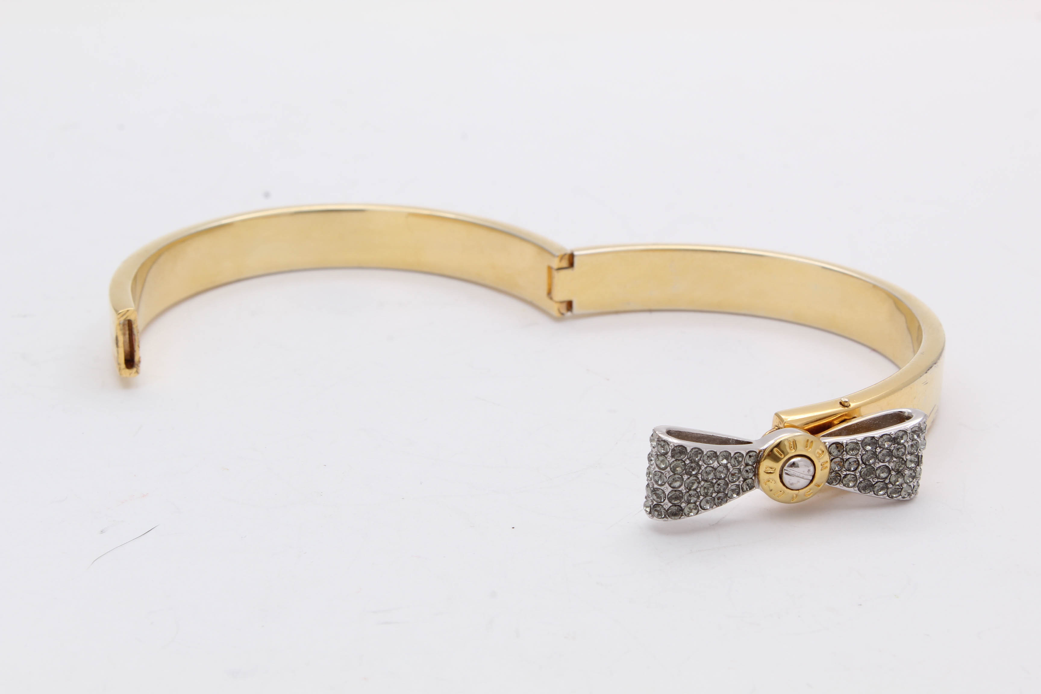 Henri Bendel Gold Tone Hinged Bracelet