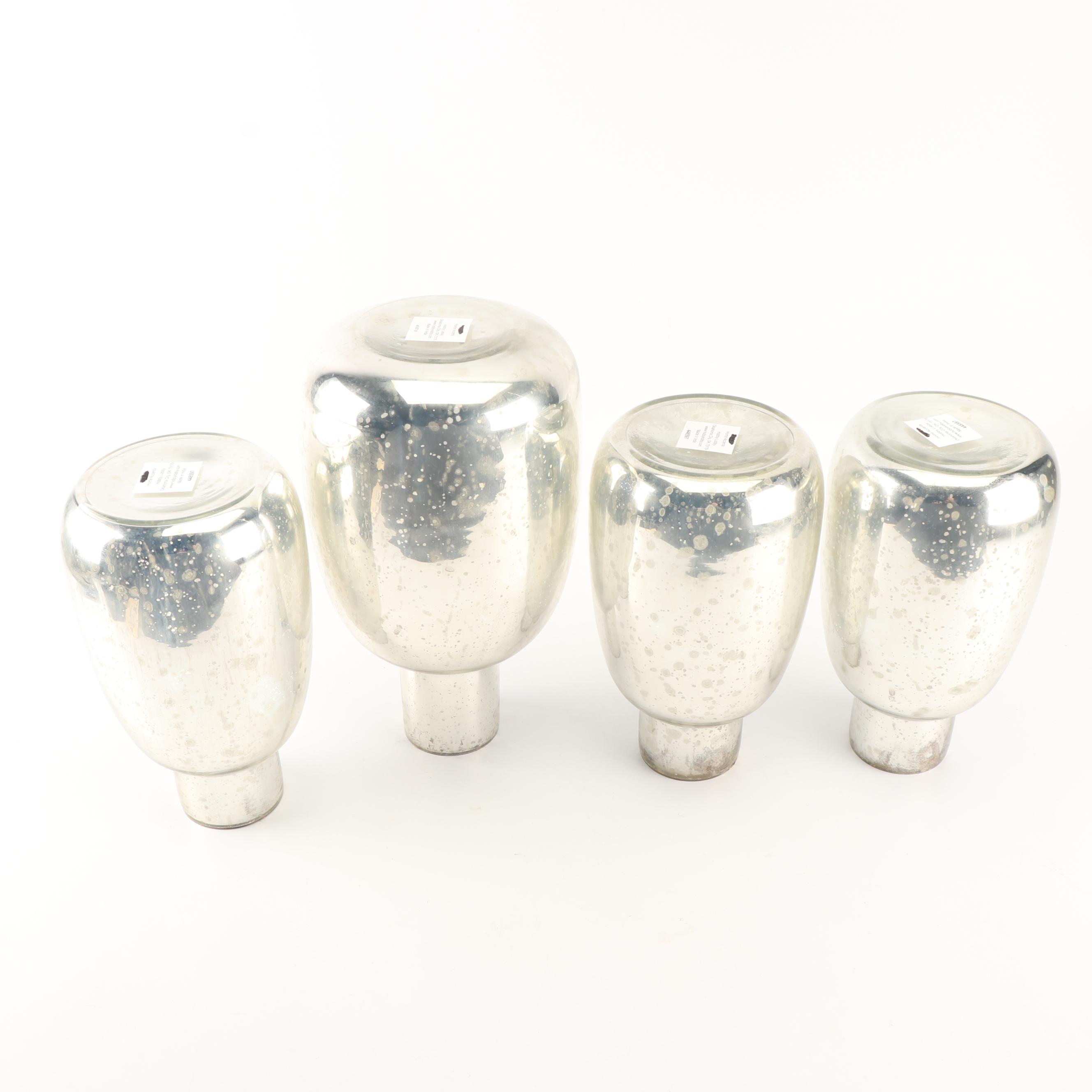 Mercury Glass Style Vases