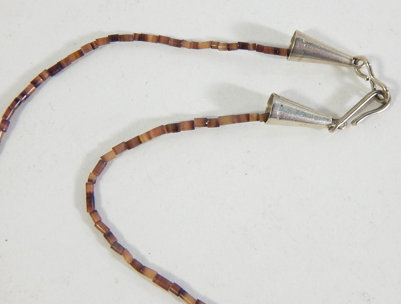 Southwestern Style Fetish Carved Gemstone Shell Necklace