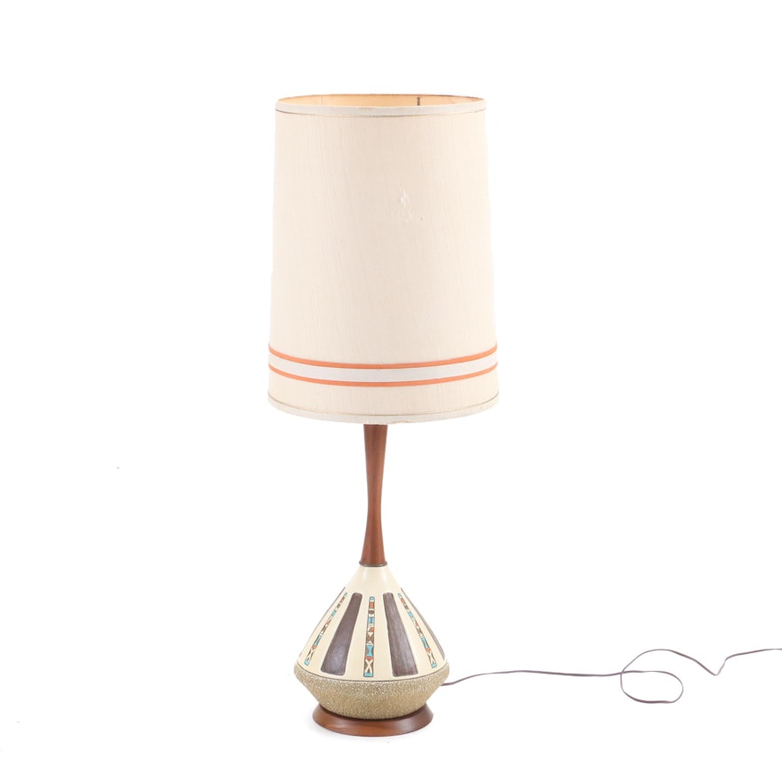 Mid Century Modern Table Lamp Attributed to Emil Bertolozzi