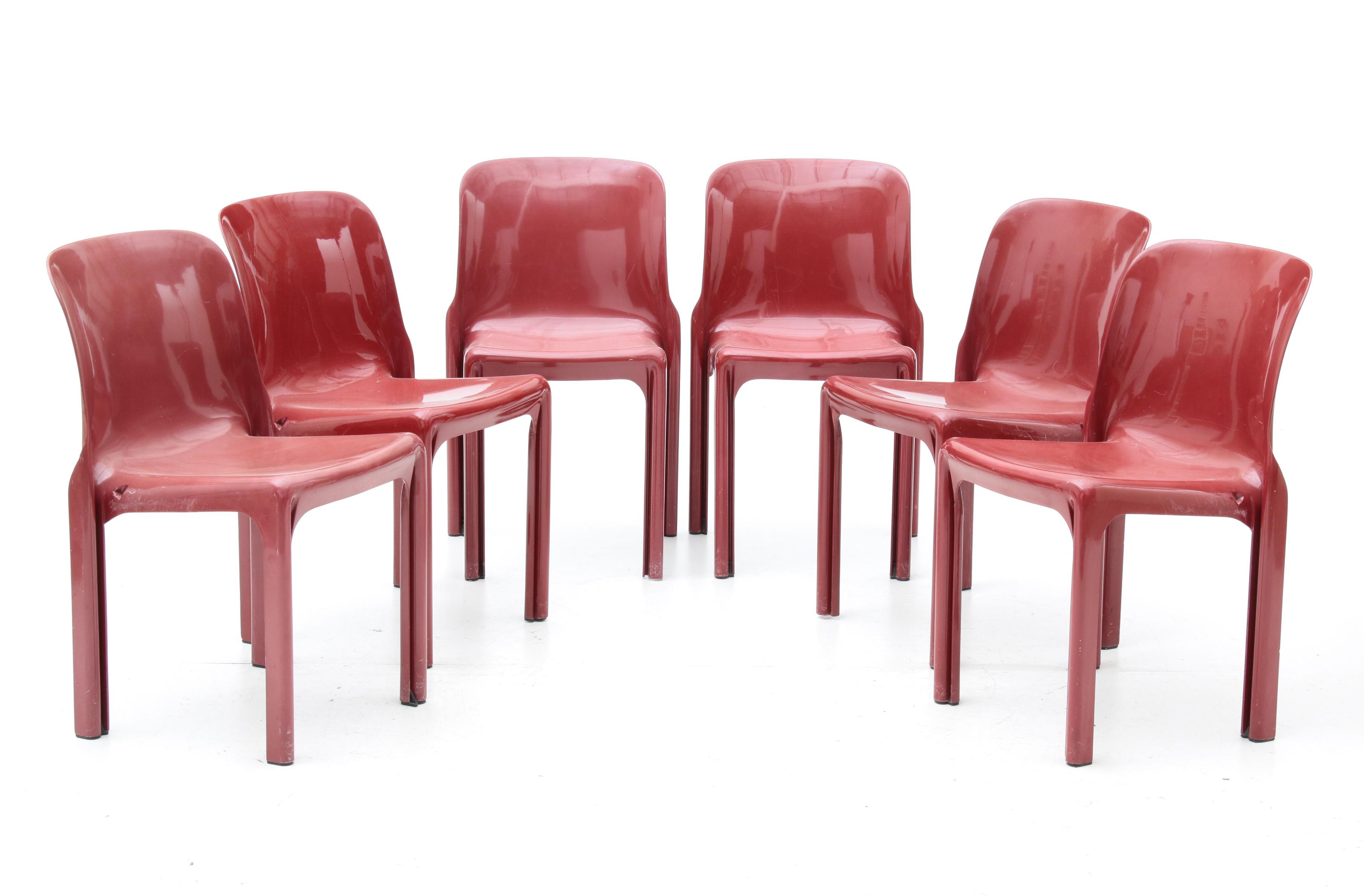 Italian "Selene" Molded Plastic Stacking Chairs by Vico Magistretti for Artemide
