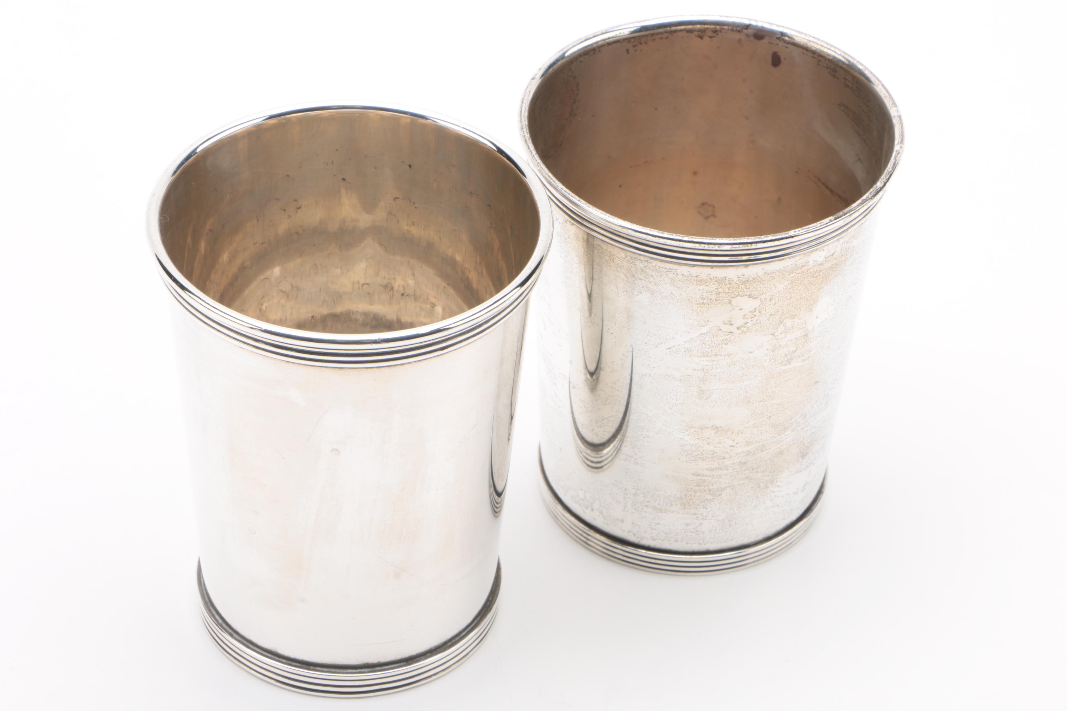 International Silver Co. and K. Brown Sterling Julep Cups, Mid-Century