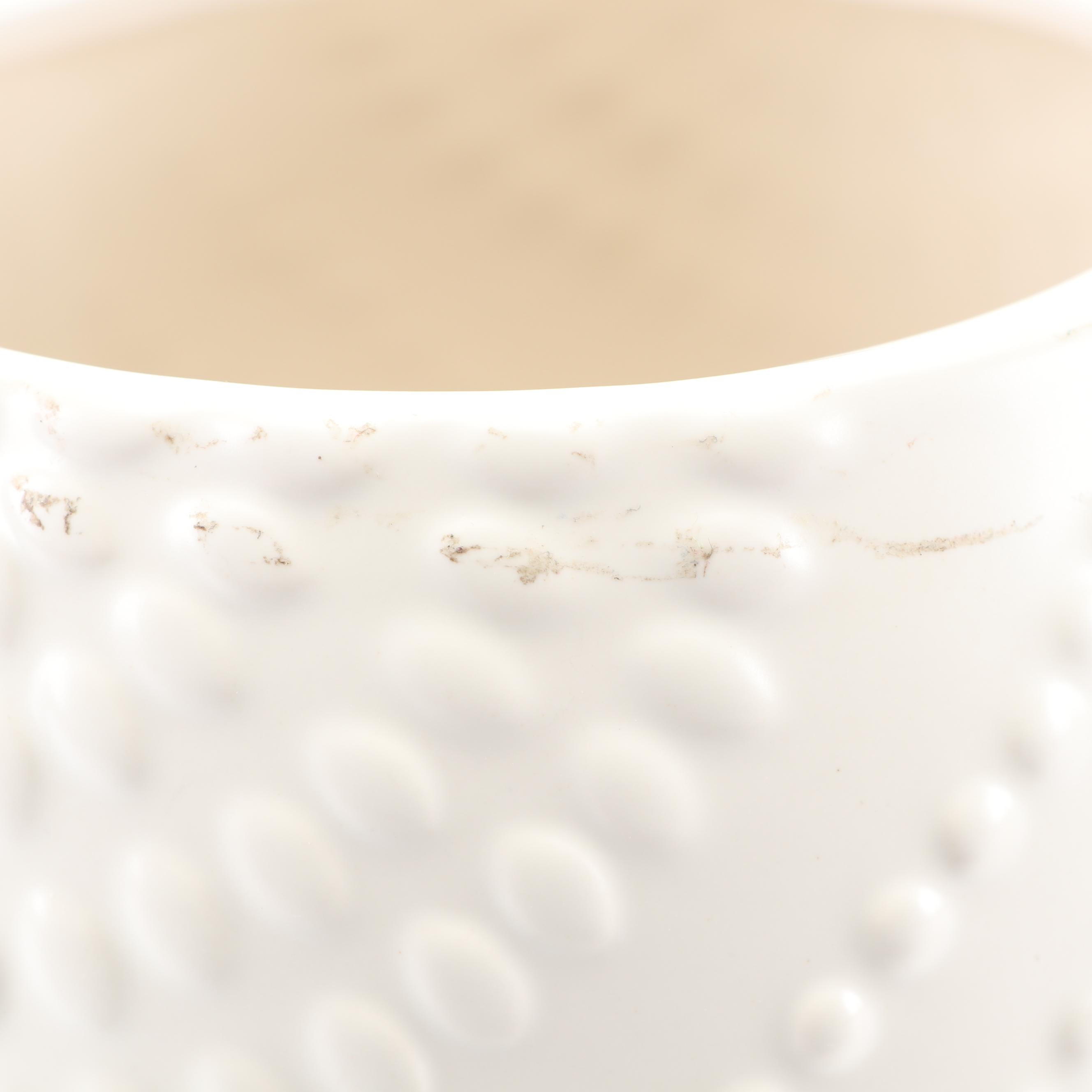 Mercury Style Glass Candle Holders and Stoneware Jar