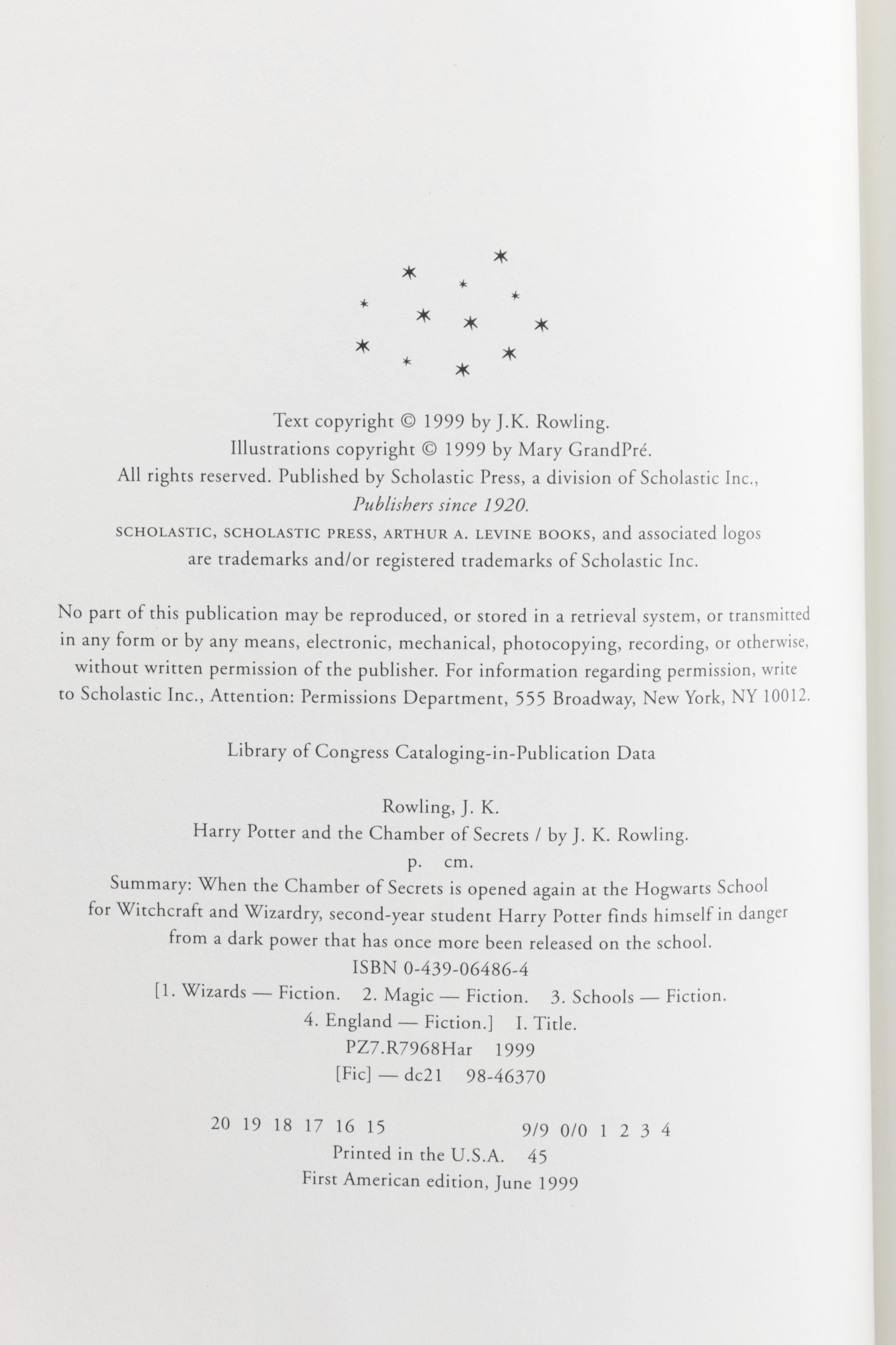 Complete "Harry Potter" Series with First American Editions