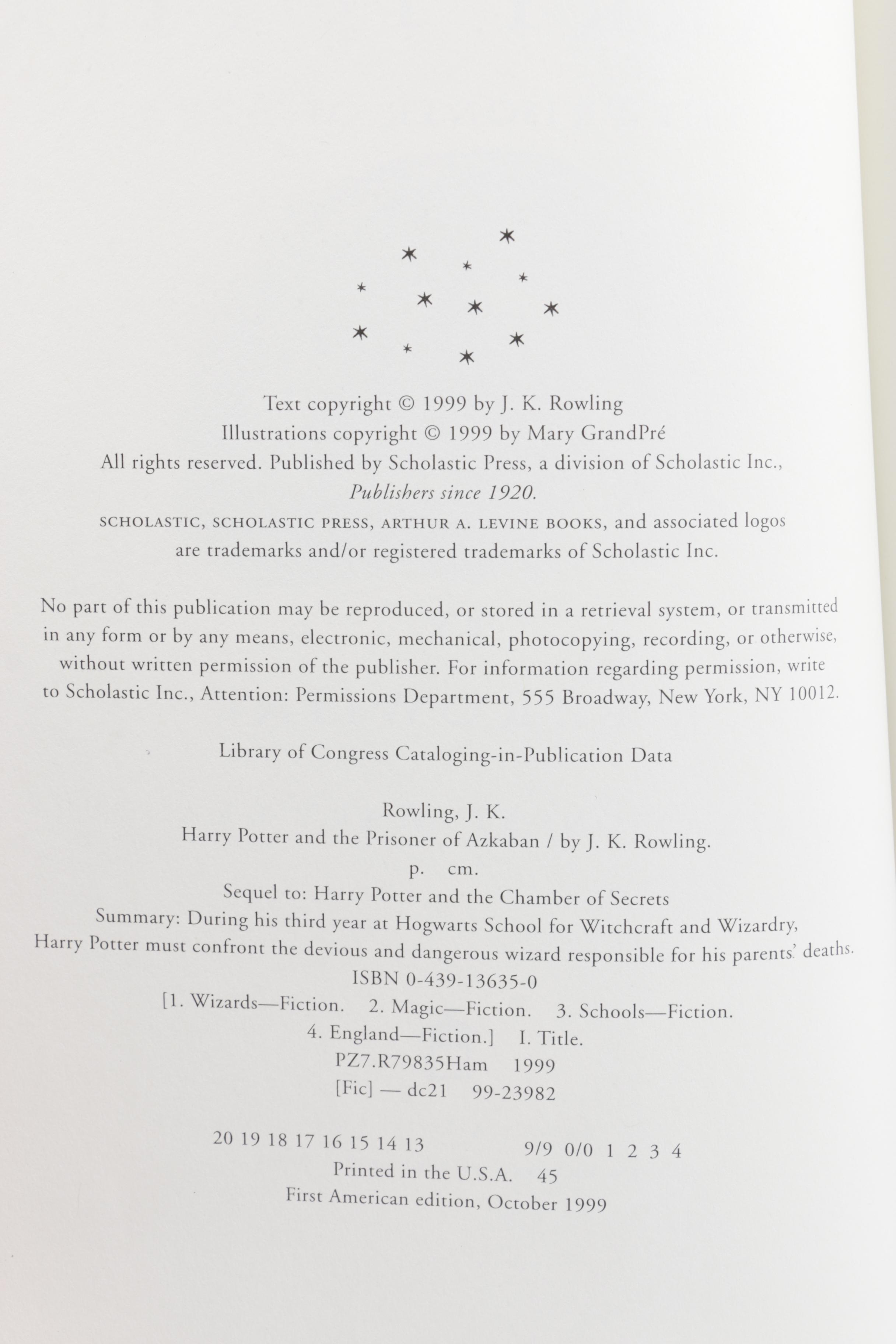 Complete "Harry Potter" Series with First American Editions