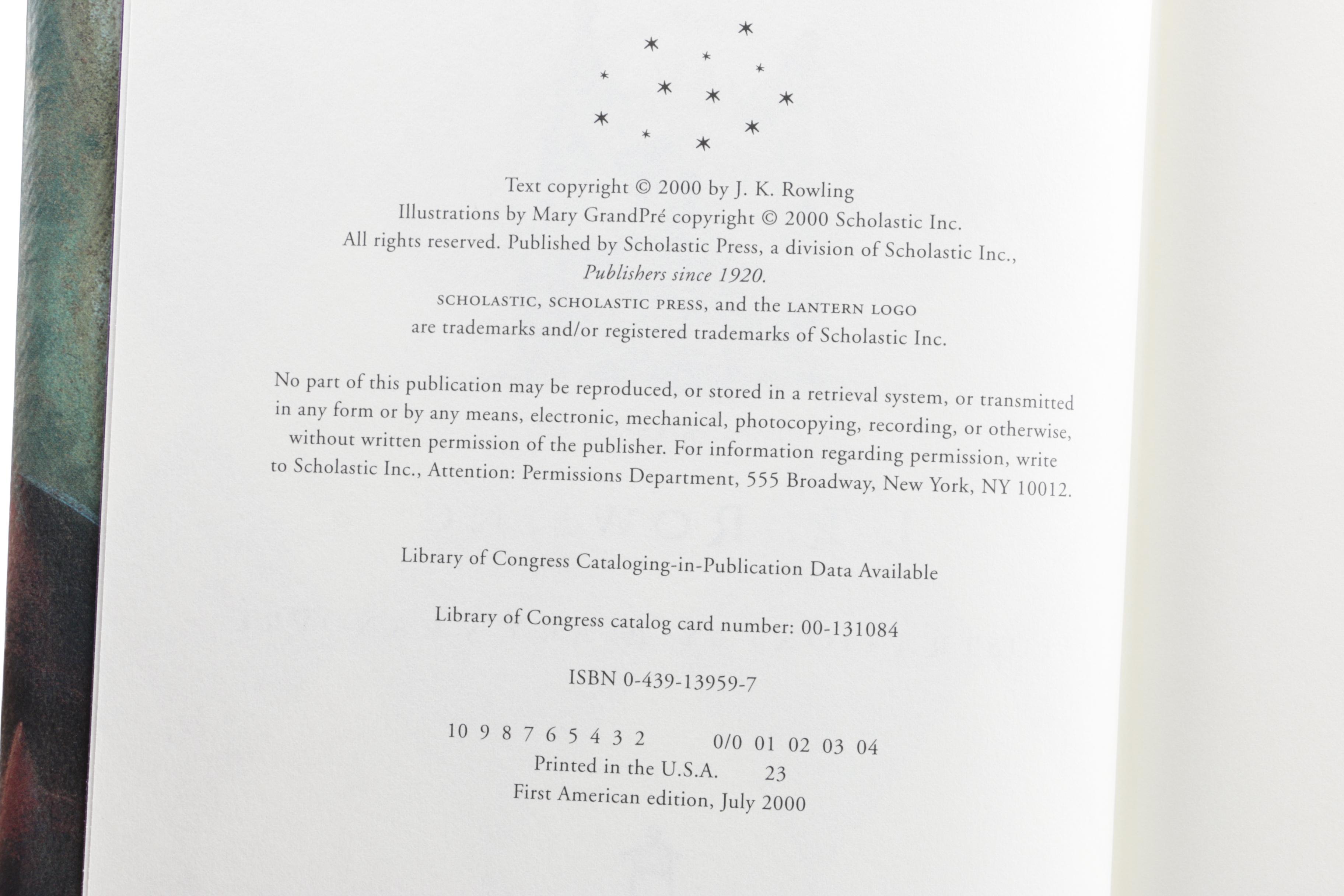 Complete "Harry Potter" Series with First American Editions