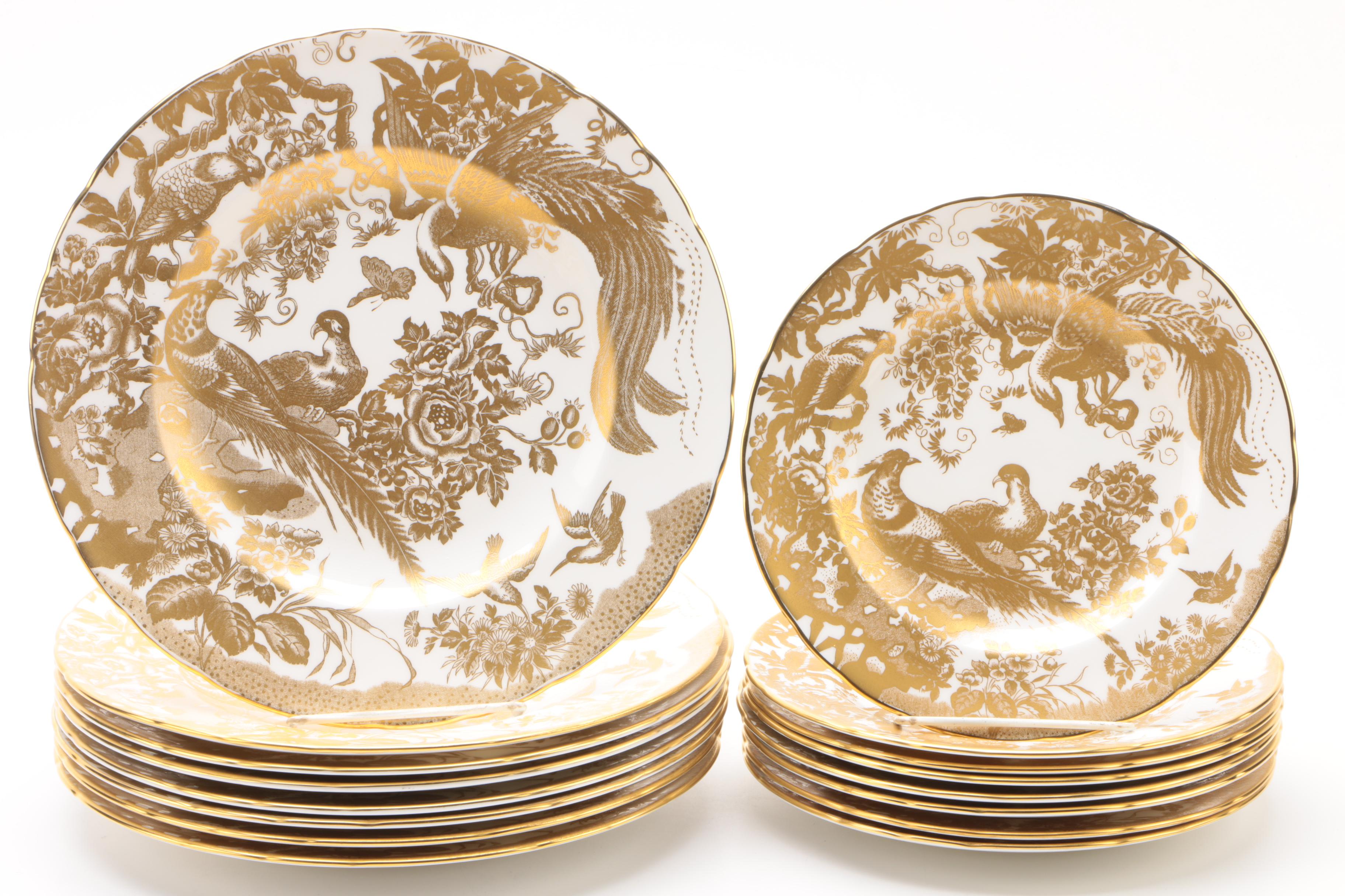 Royal Crown Derby "Gold Aves" English Bone China Dinnerware