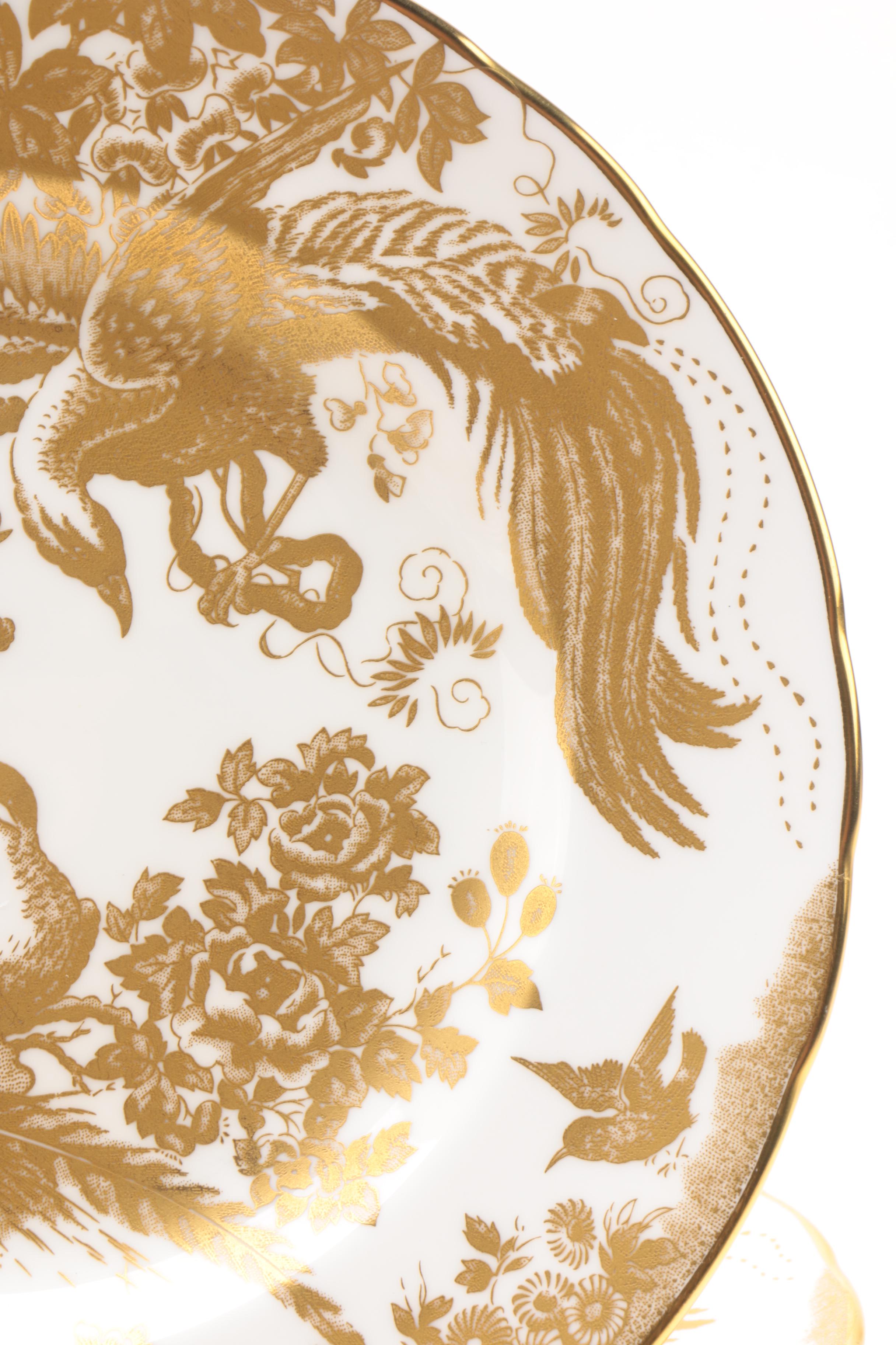 Royal Crown Derby "Gold Aves" English Bone China Dinnerware
