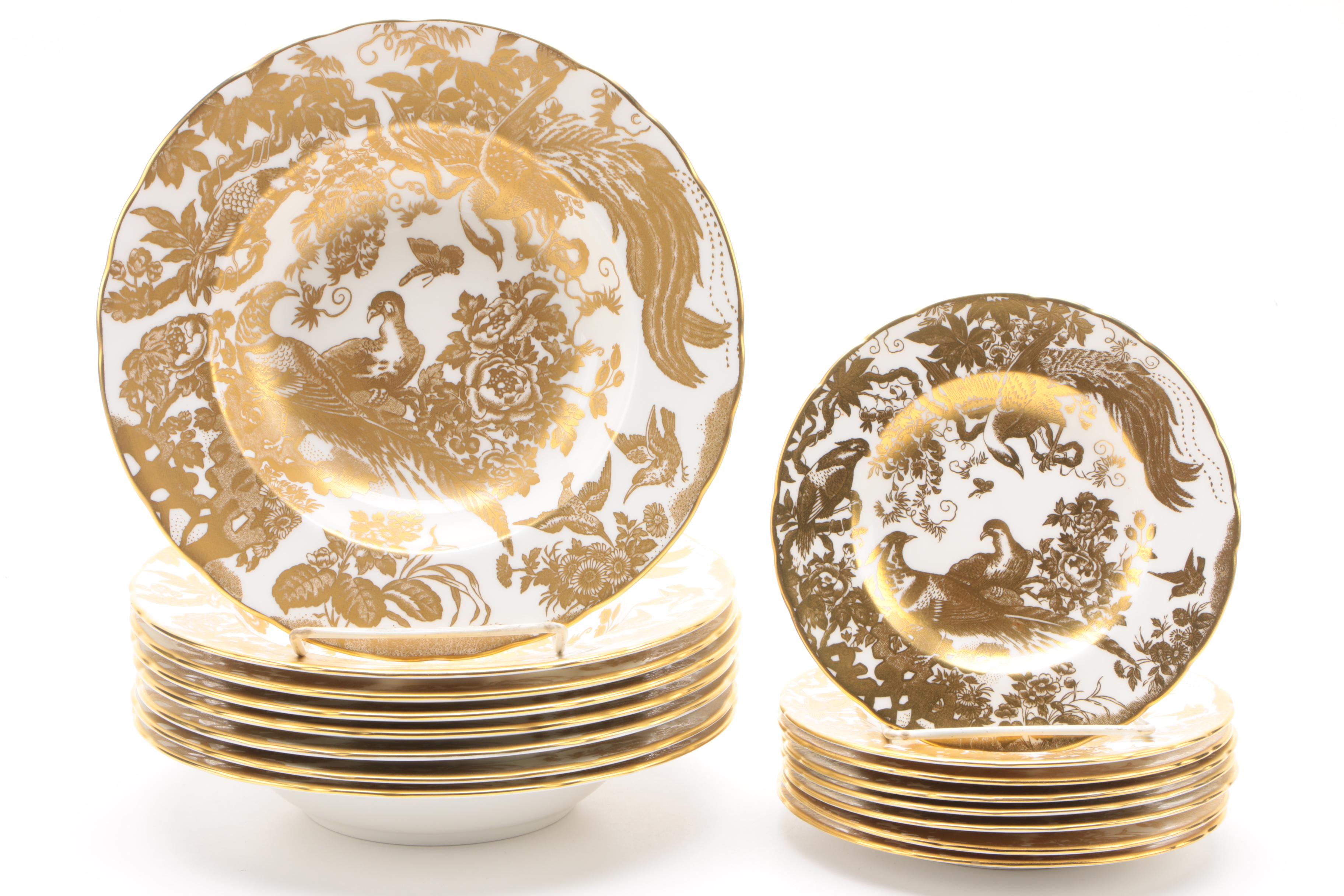 Royal Crown Derby "Gold Aves" English Bone China Dinnerware