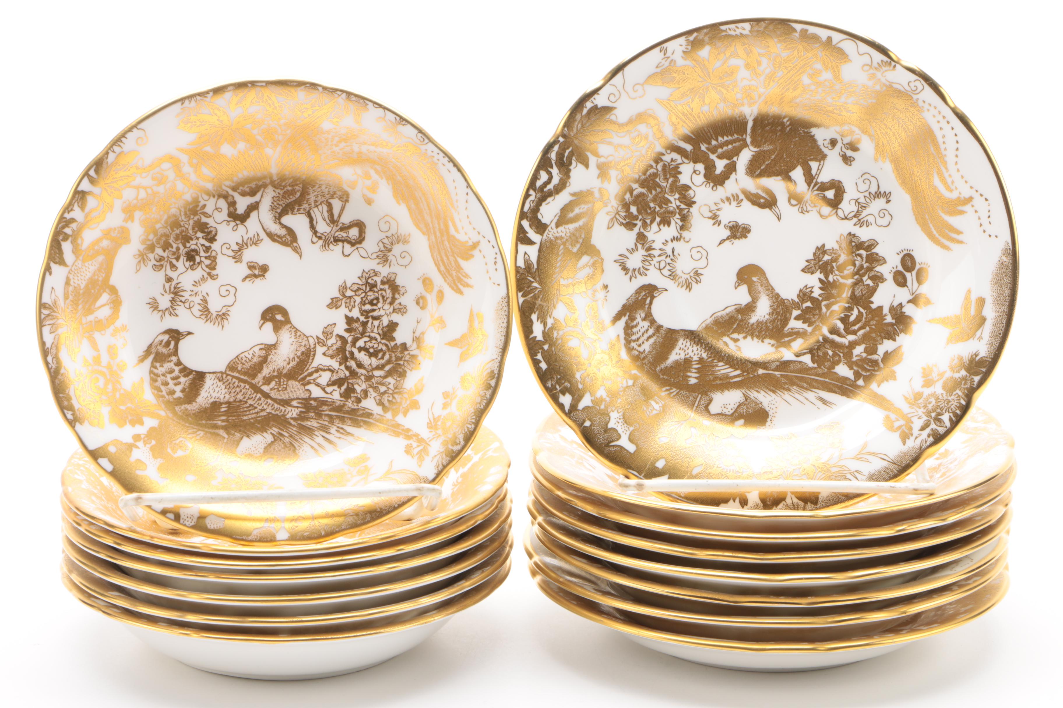 Royal Crown Derby "Gold Aves" English Bone China Dinnerware