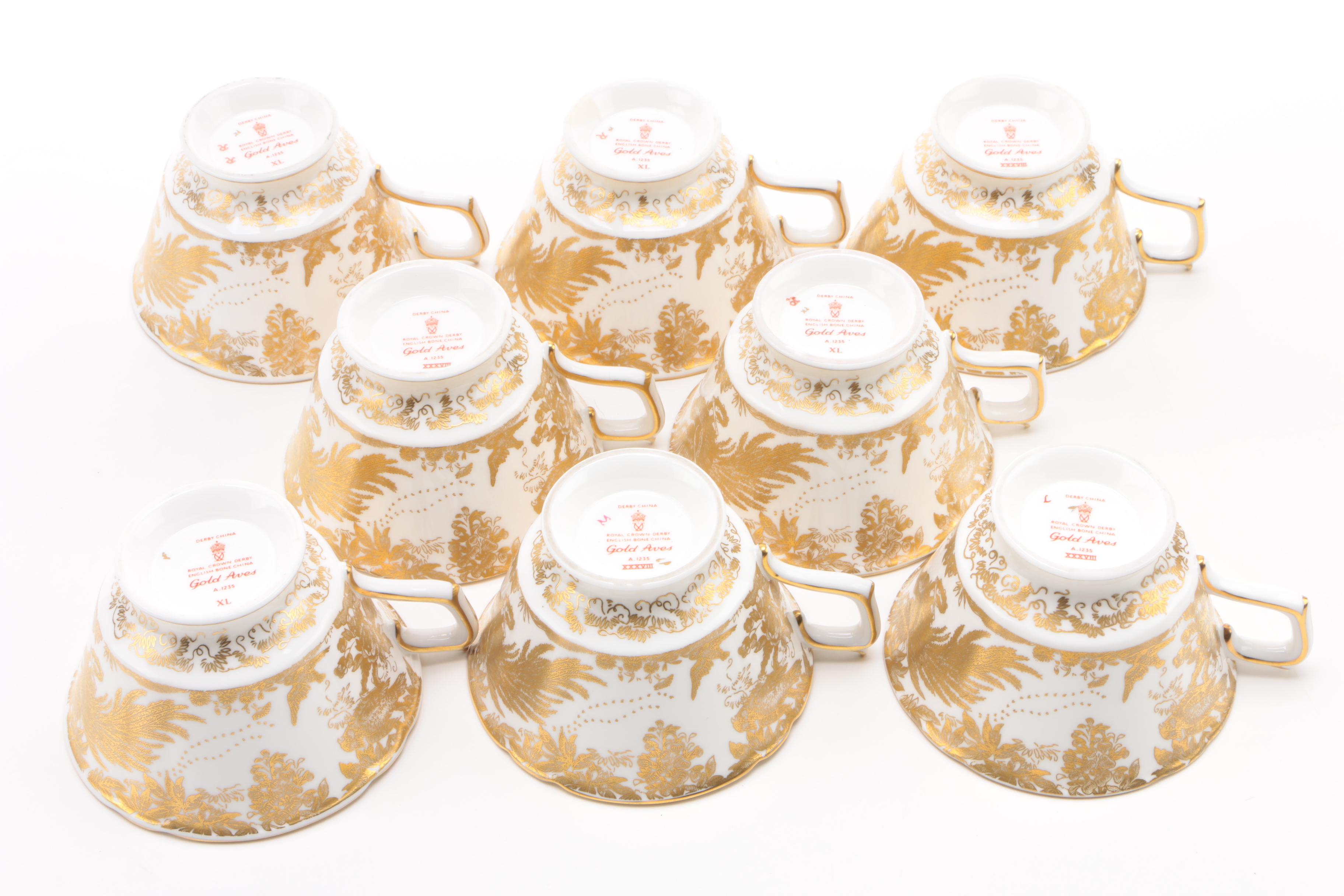 Royal Crown Derby "Gold Aves" English Bone China Dinnerware